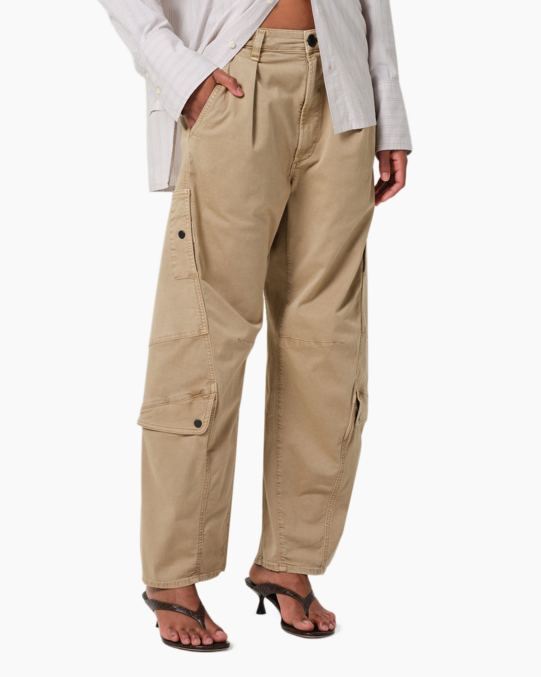 Pants, High Heel, Shoe, Khaki, Person
