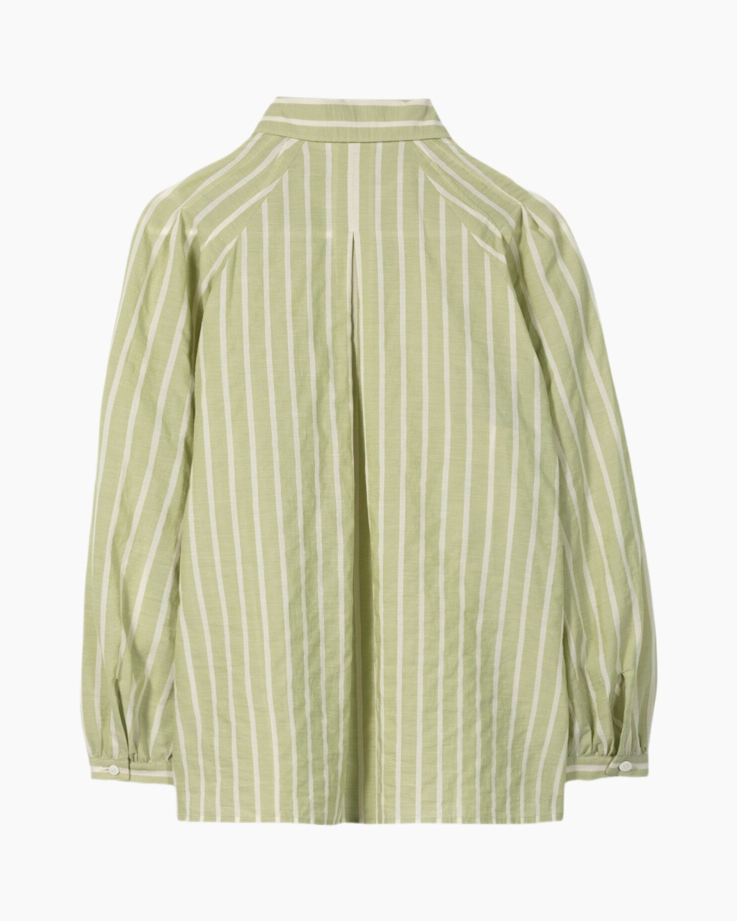 striped, linen, green, long-sleeve, shirt