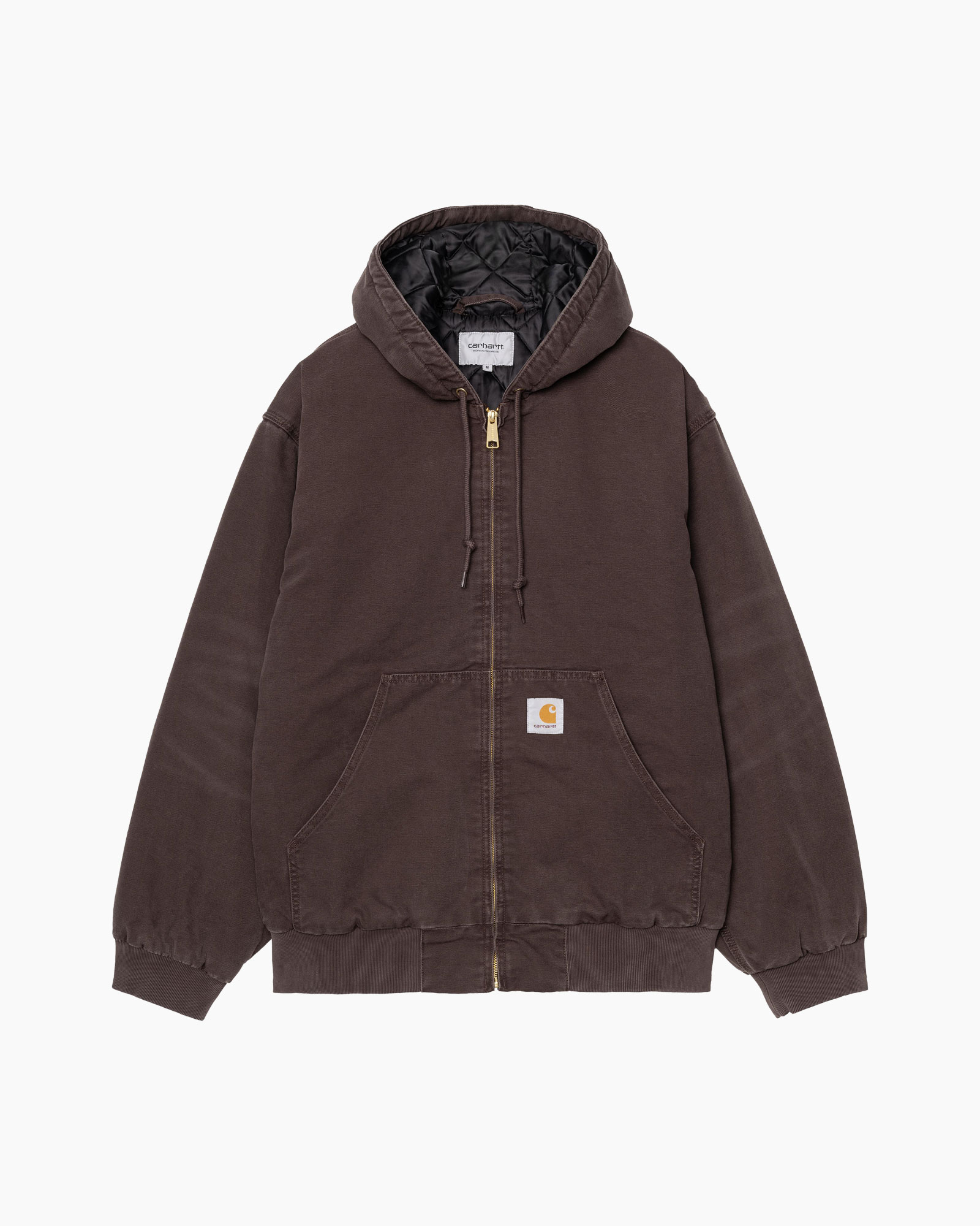 hoodie, zipper, pocket, brown, carhartt