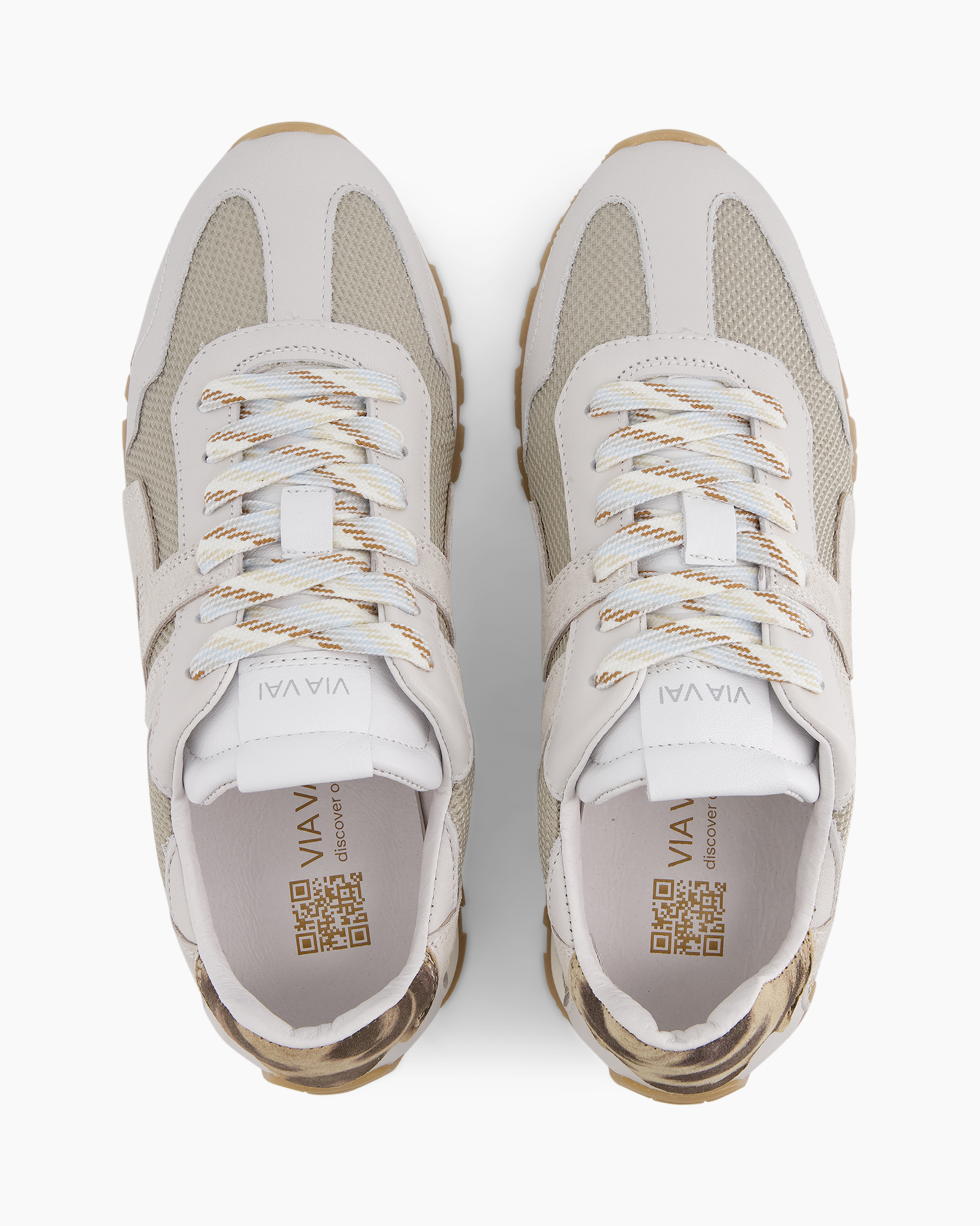 sneakers, mesh, laces, beige, low-top