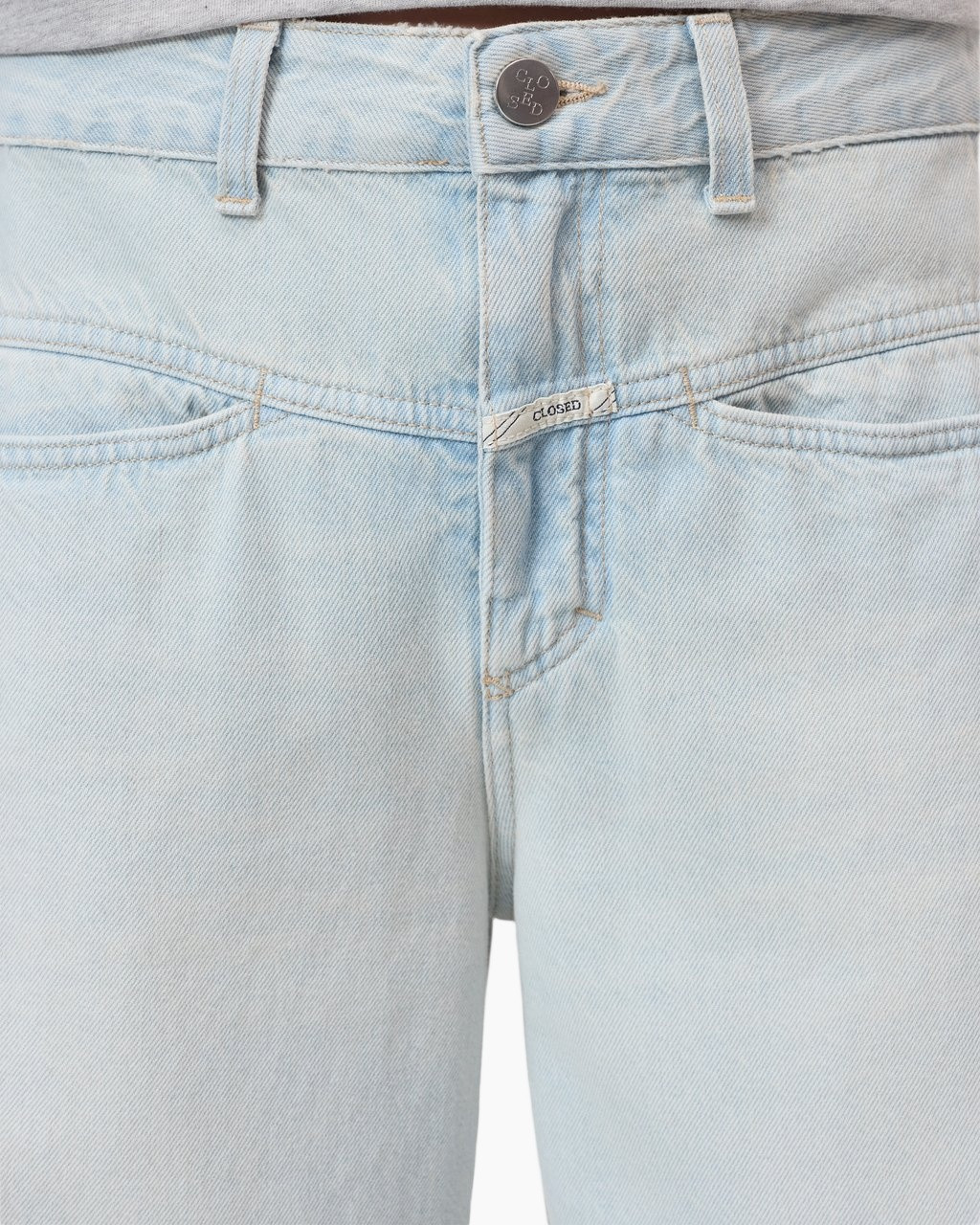 light blue jeans, denim, jean pants, front fly, belt loops