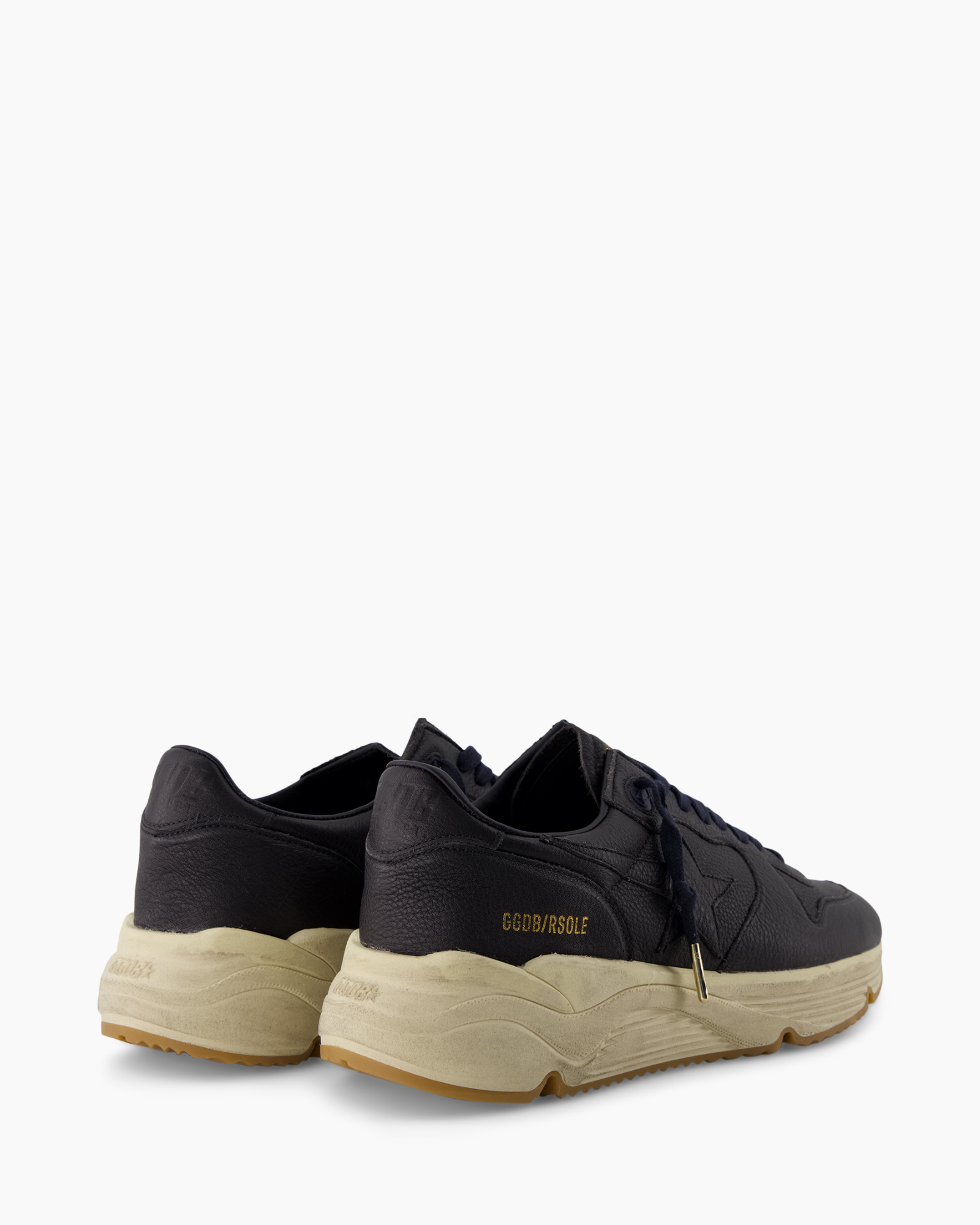 sneakers, leather, navy, chunky sole, low heel
