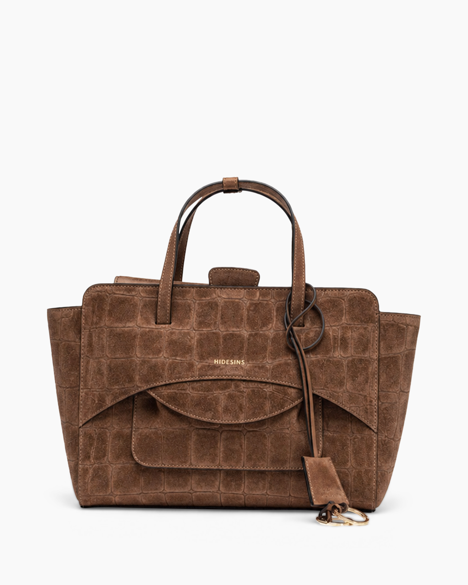 bag, handbag, tote, crocco pattern, brown