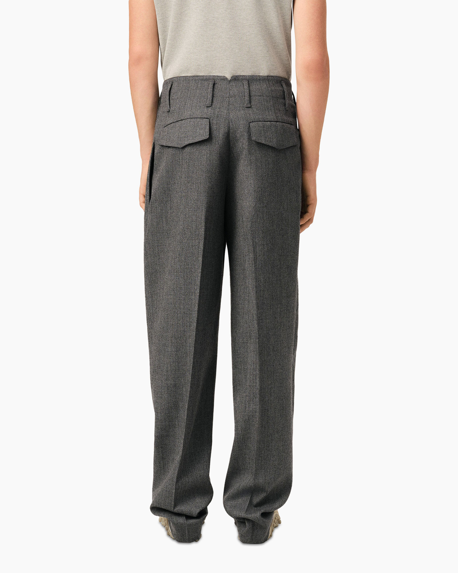 trousers, pants, gray, wide-leg, formal