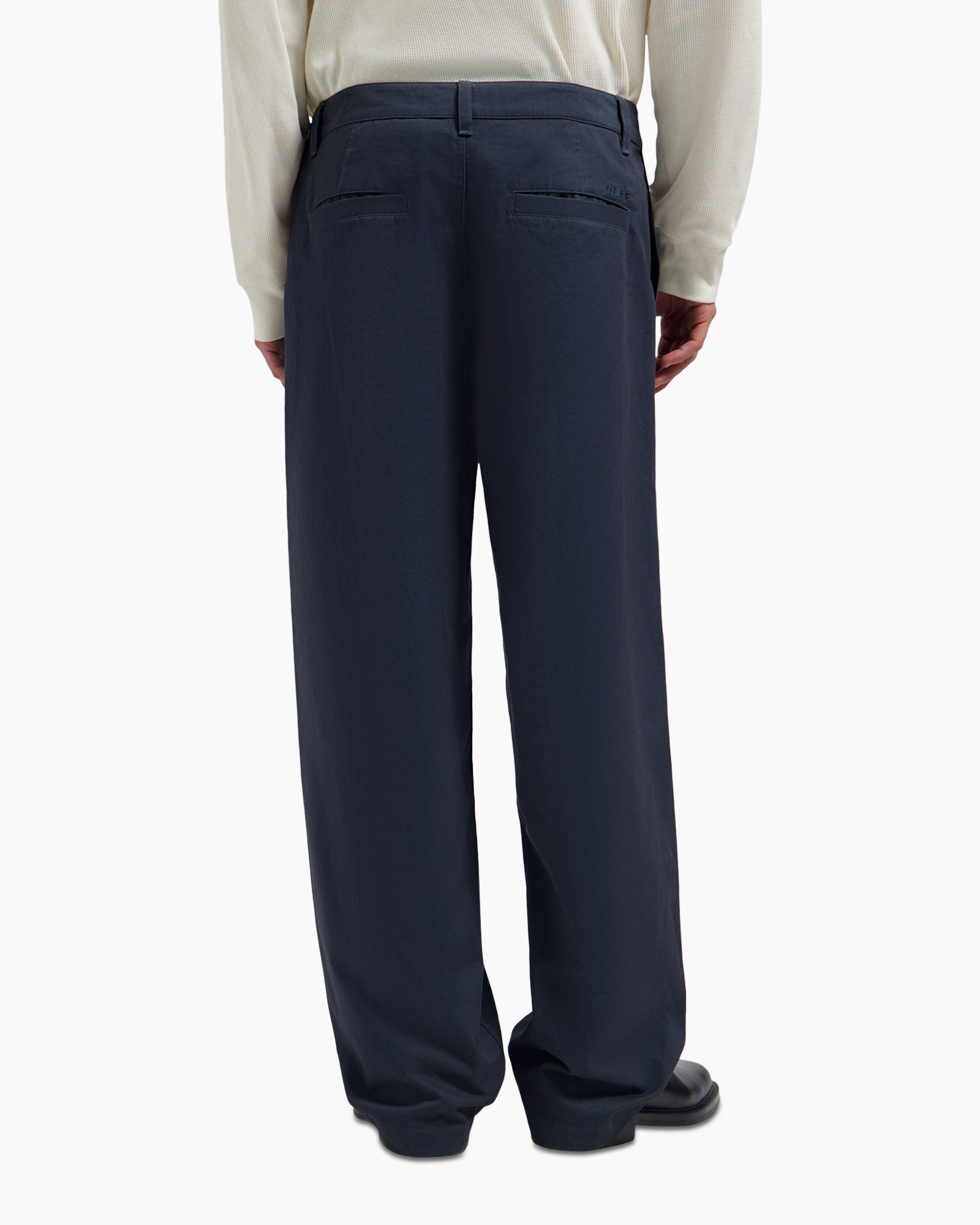 pants, trousers, navy, wide-leg, back-pocket