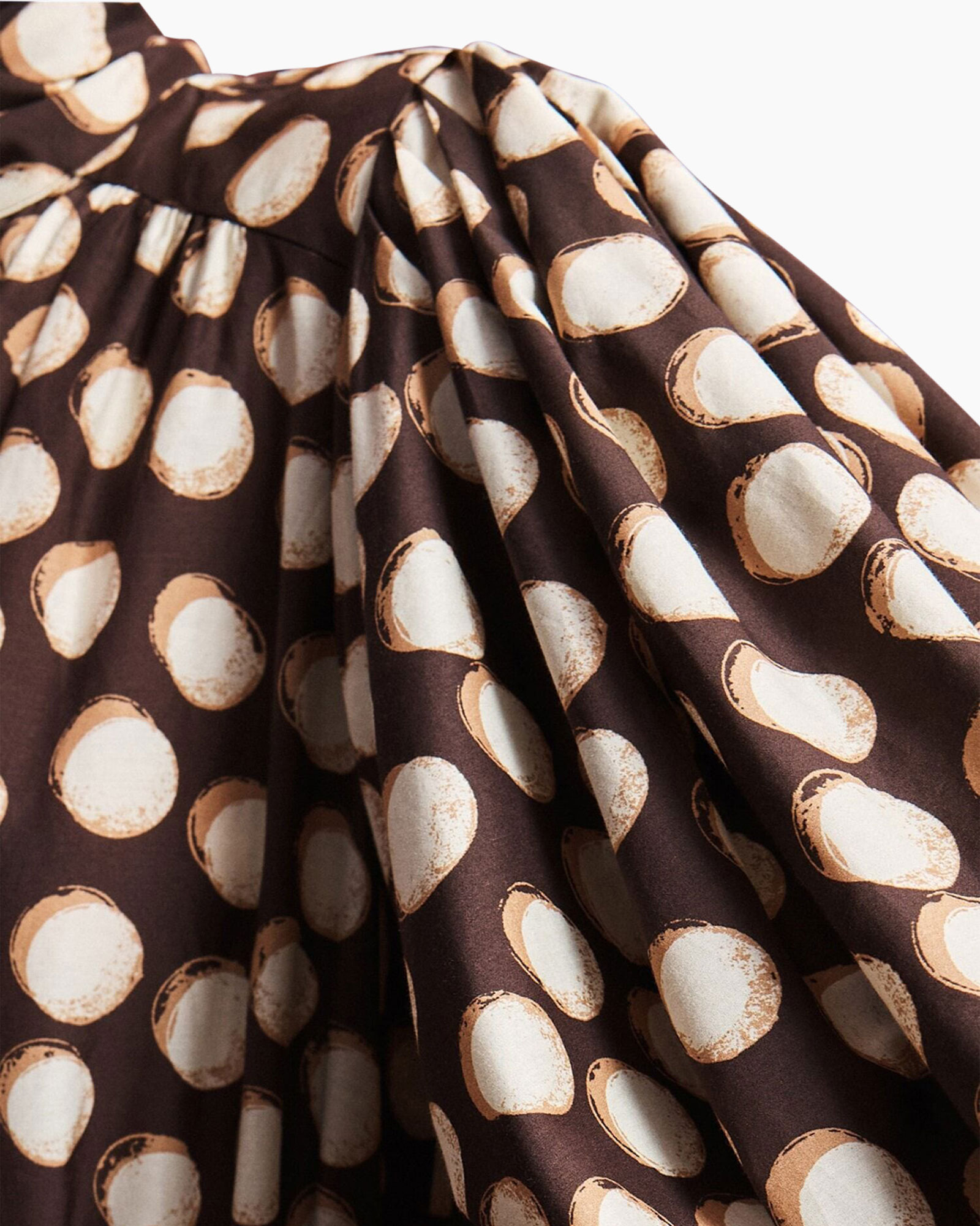 polka-dot, dress, brown, fabric, pattern