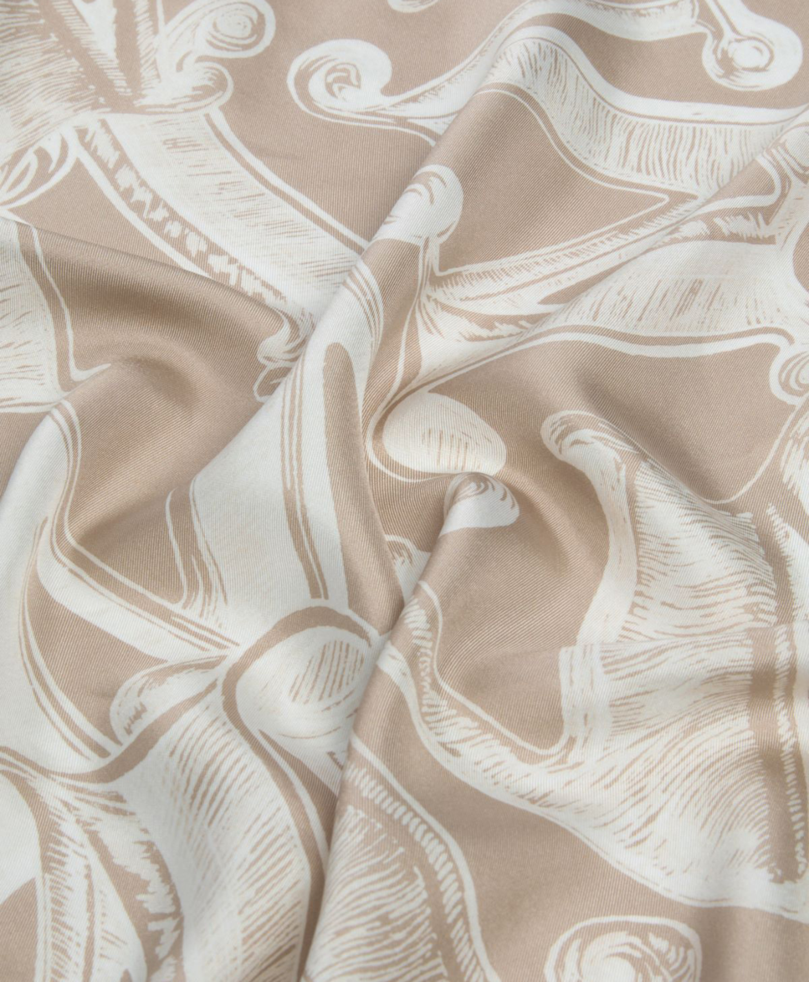 beige, fabric, scarf, silhouette, pattern