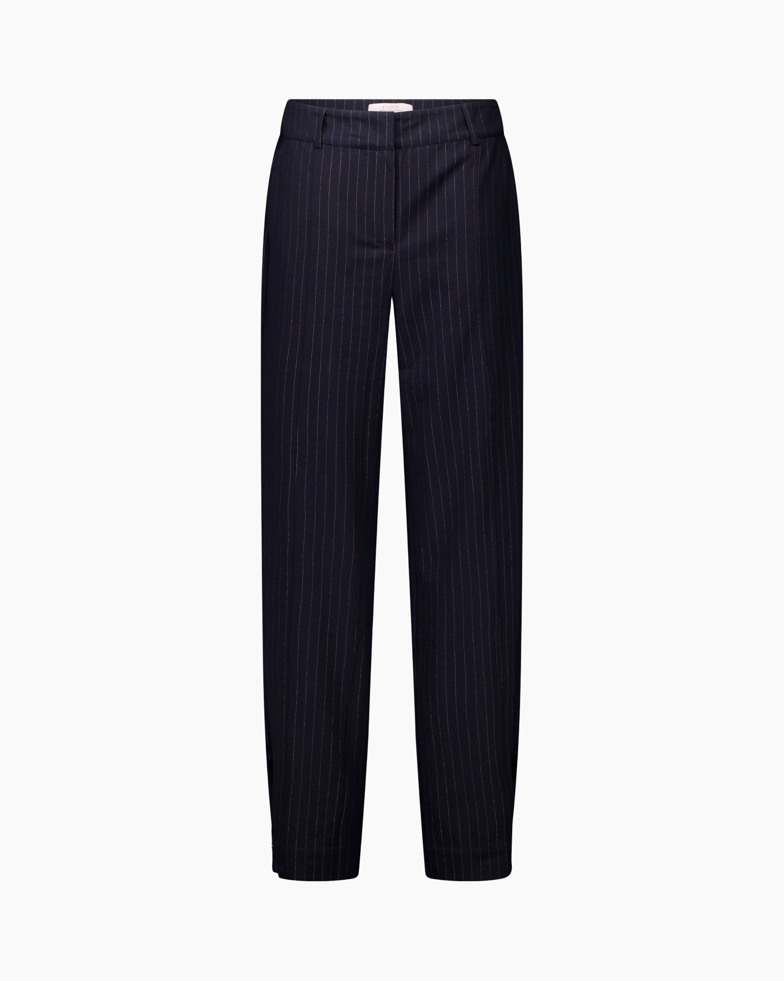pants, trousers, pinstripe, navy, formal
