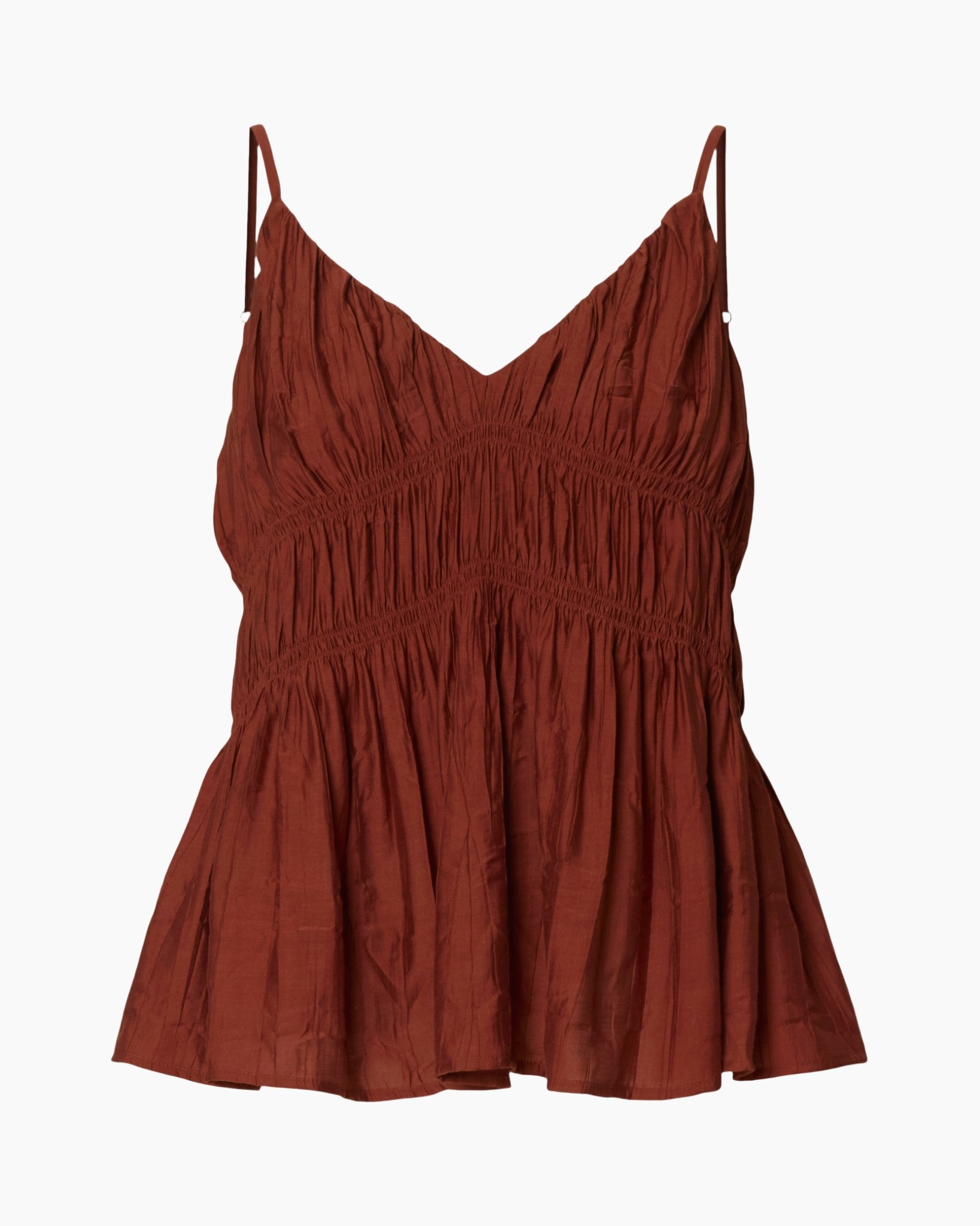 tank top, sundress, rust color, spaghetti straps, tiered dress