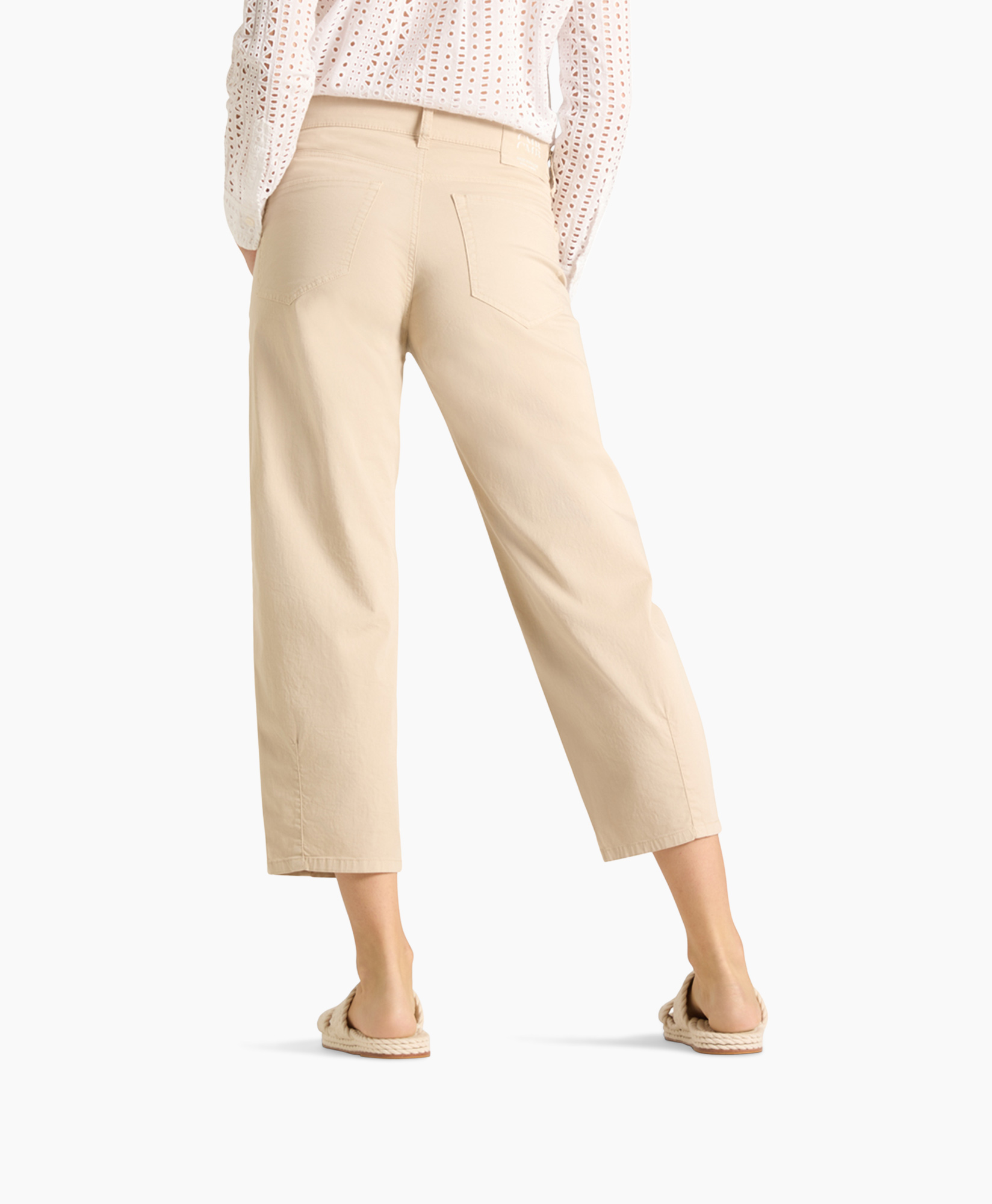 pants, beige, cropped, slacks, washable