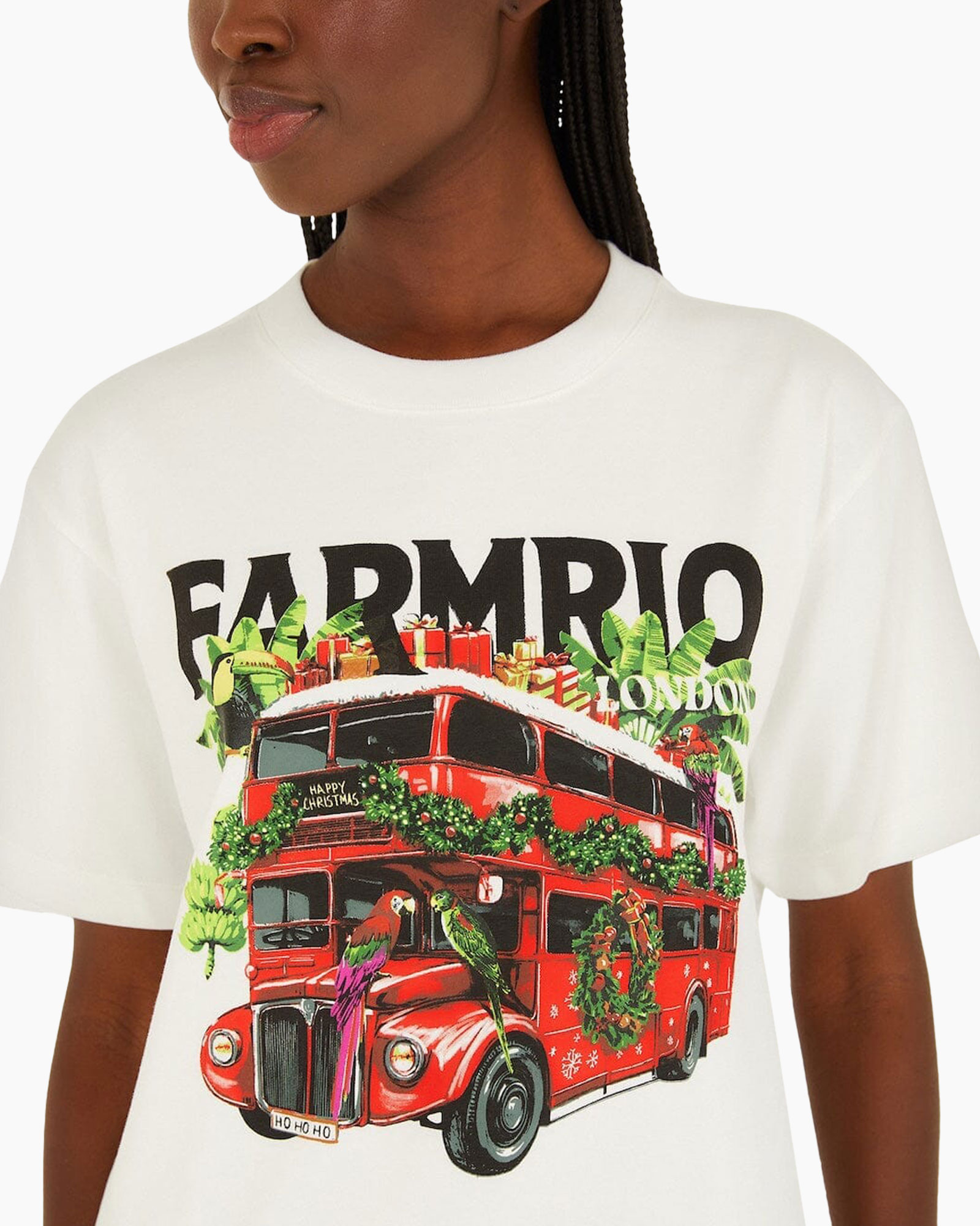 T-Shirt, Shirt, Bird, Person, Bus