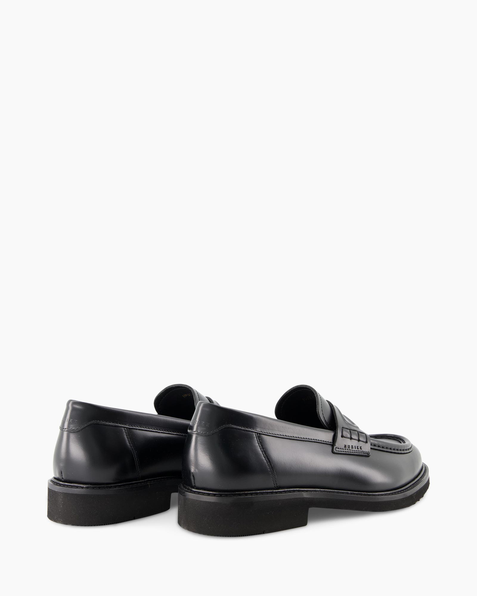 loafers, black, leather, slip-on, men's
