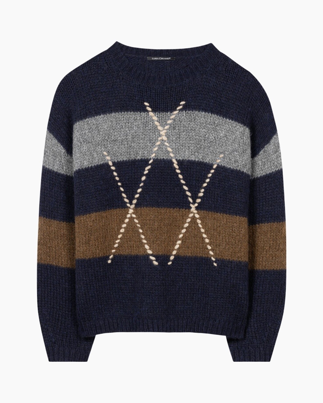 sweater, knitwear, jumper, striped, argyle pattern