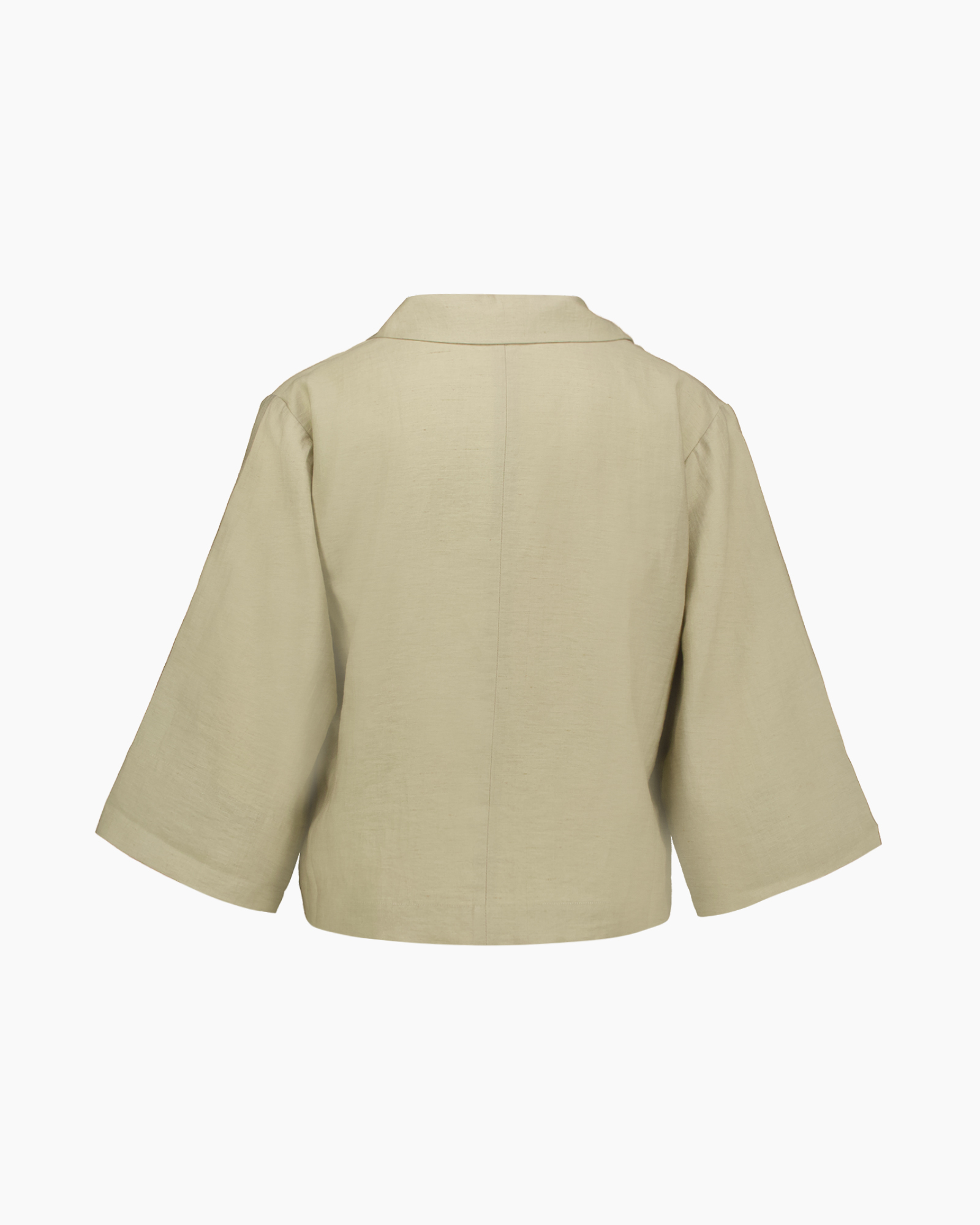 jacket, beige, linen, wide-sleeve, collar