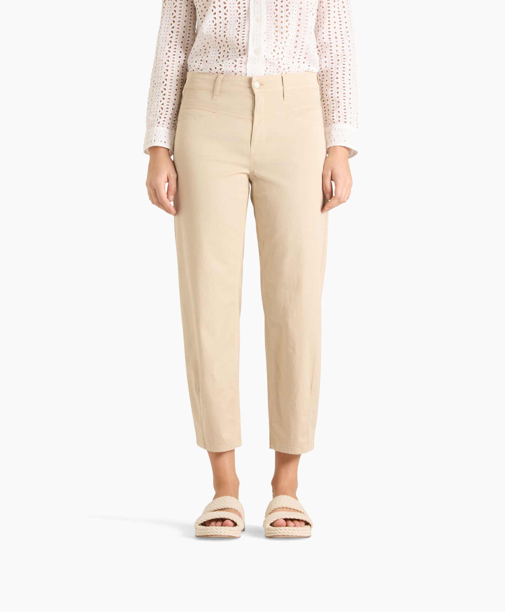 pants, beige, cropped, slacks, washable