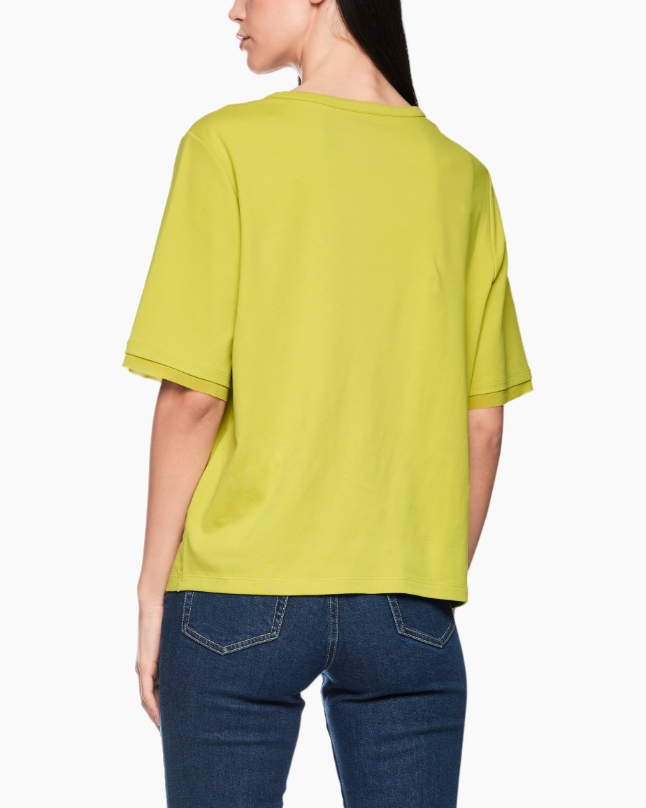 t-shirt, short sleeves, lime green, cotton, loose fit