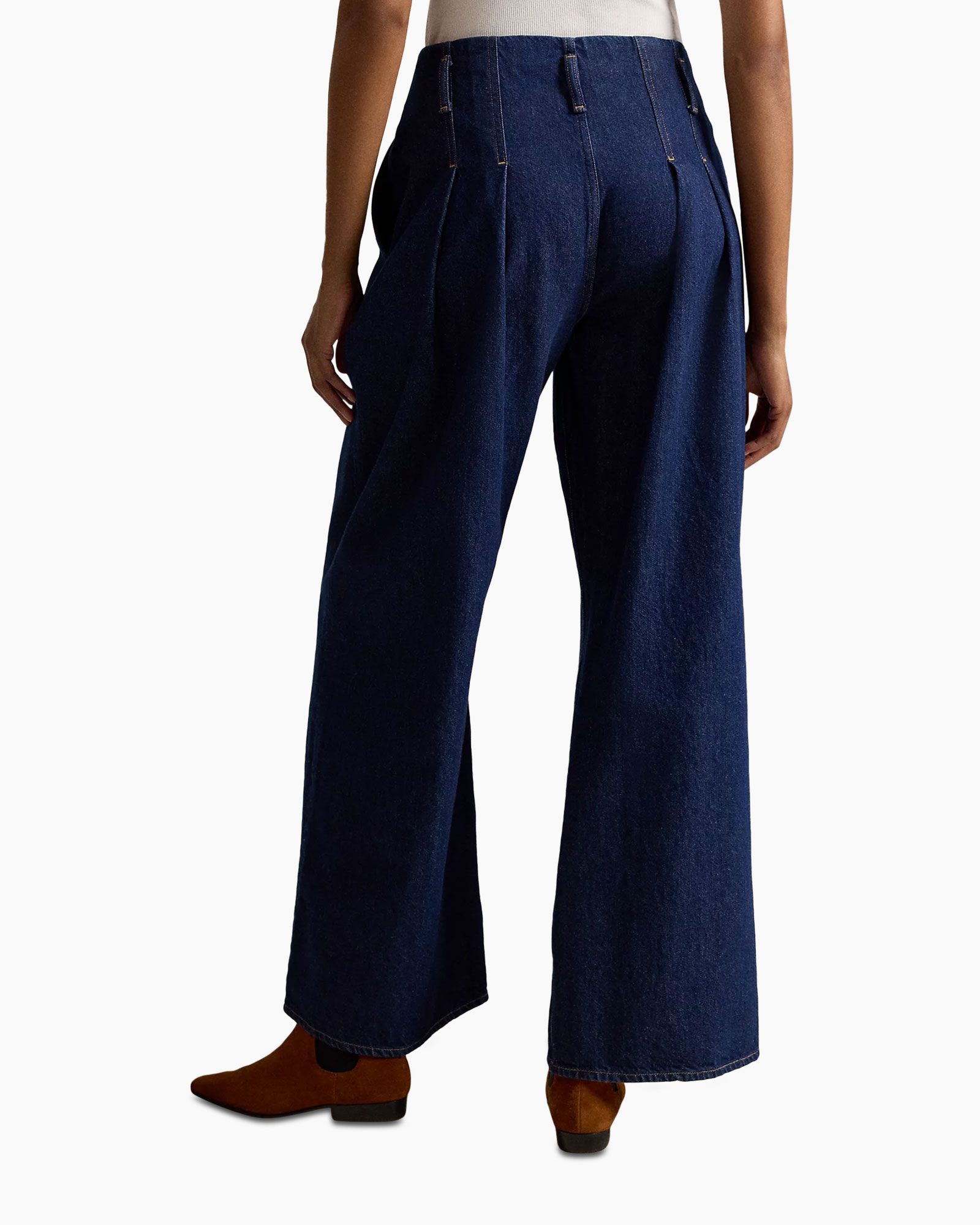wide-leg, denim, pants, jeans, brown-booties