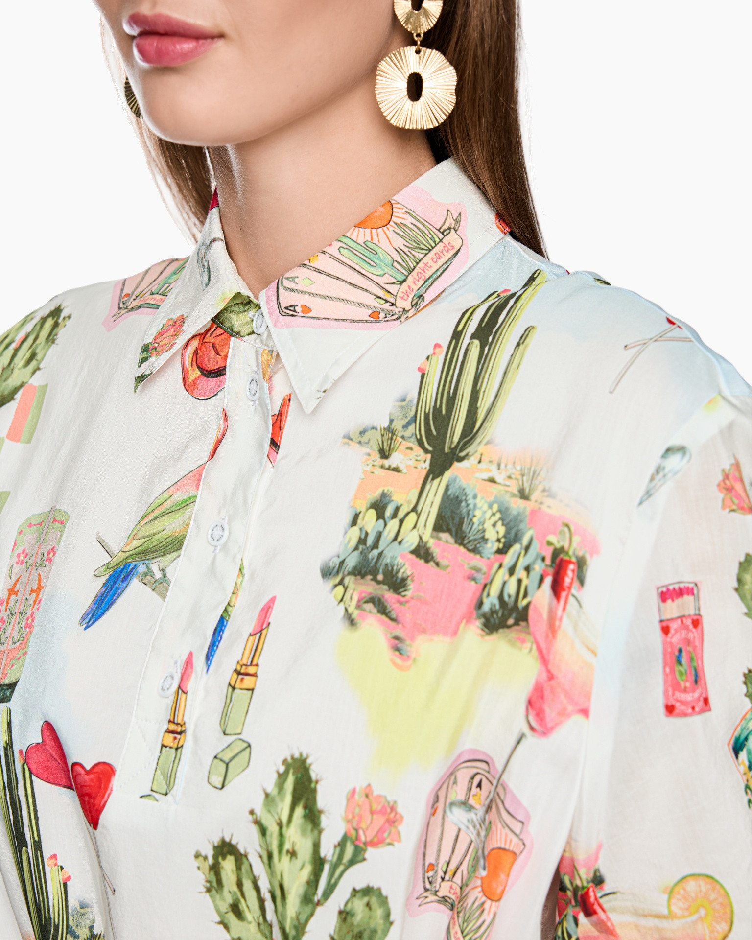 button-down, collared-shirt, printed-shirt, short-sleeve?, not sure