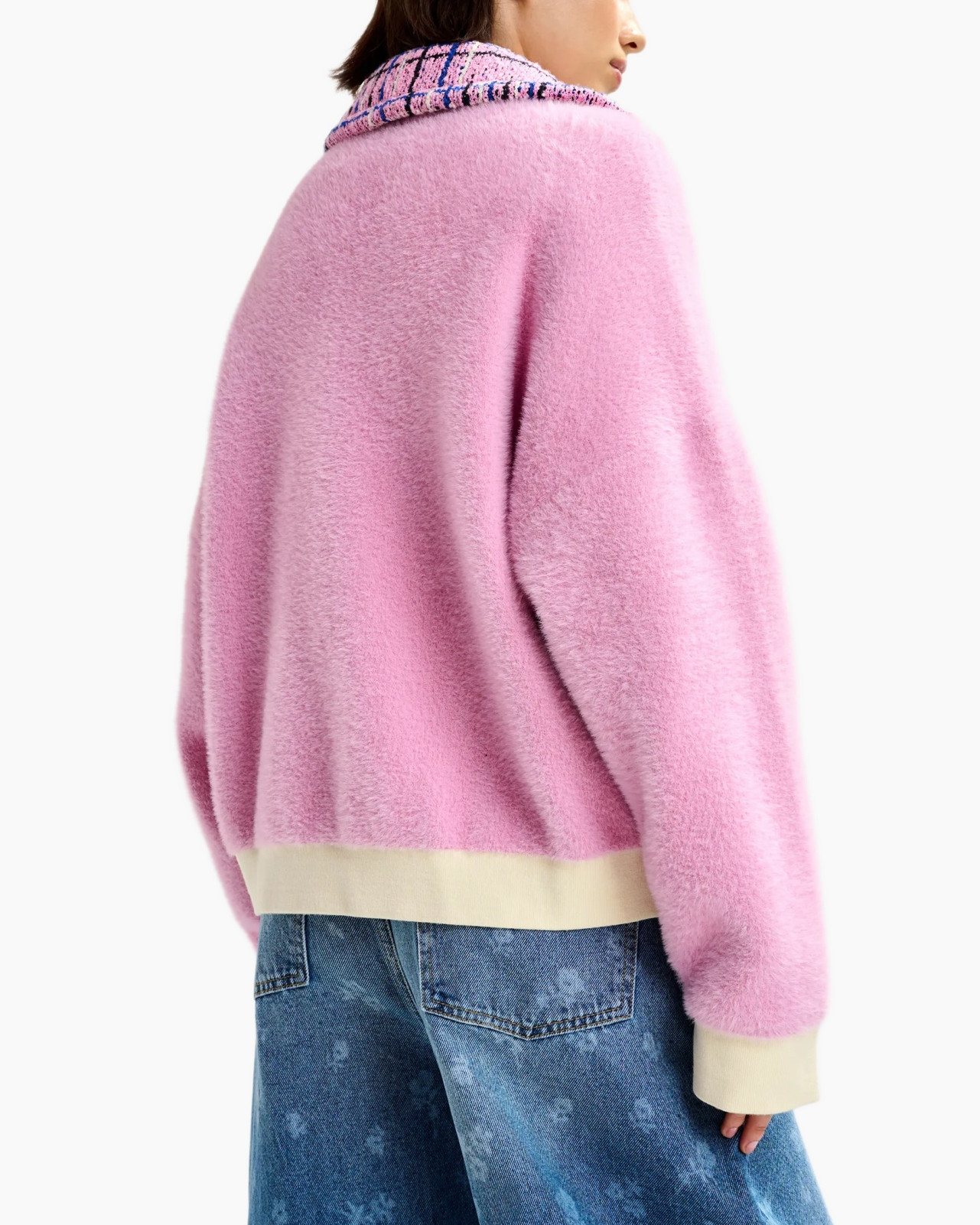 Coat, Jacket, Knitwear, Sweater, Jeans