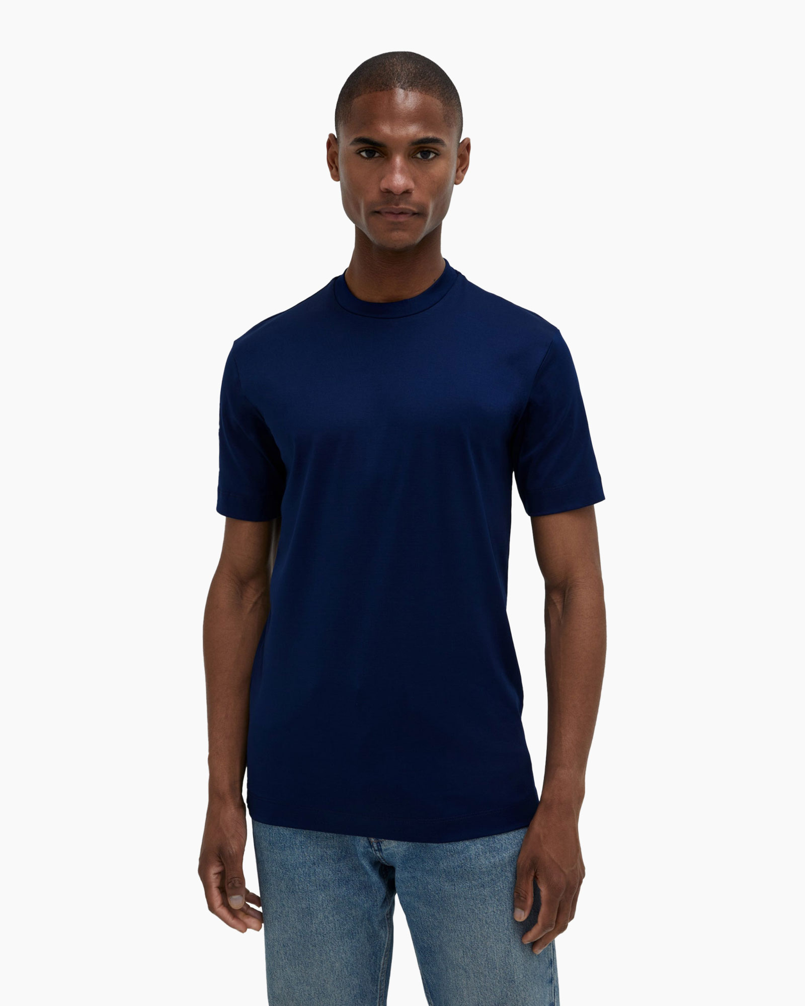 T-shirt Interlock Supima Blauw