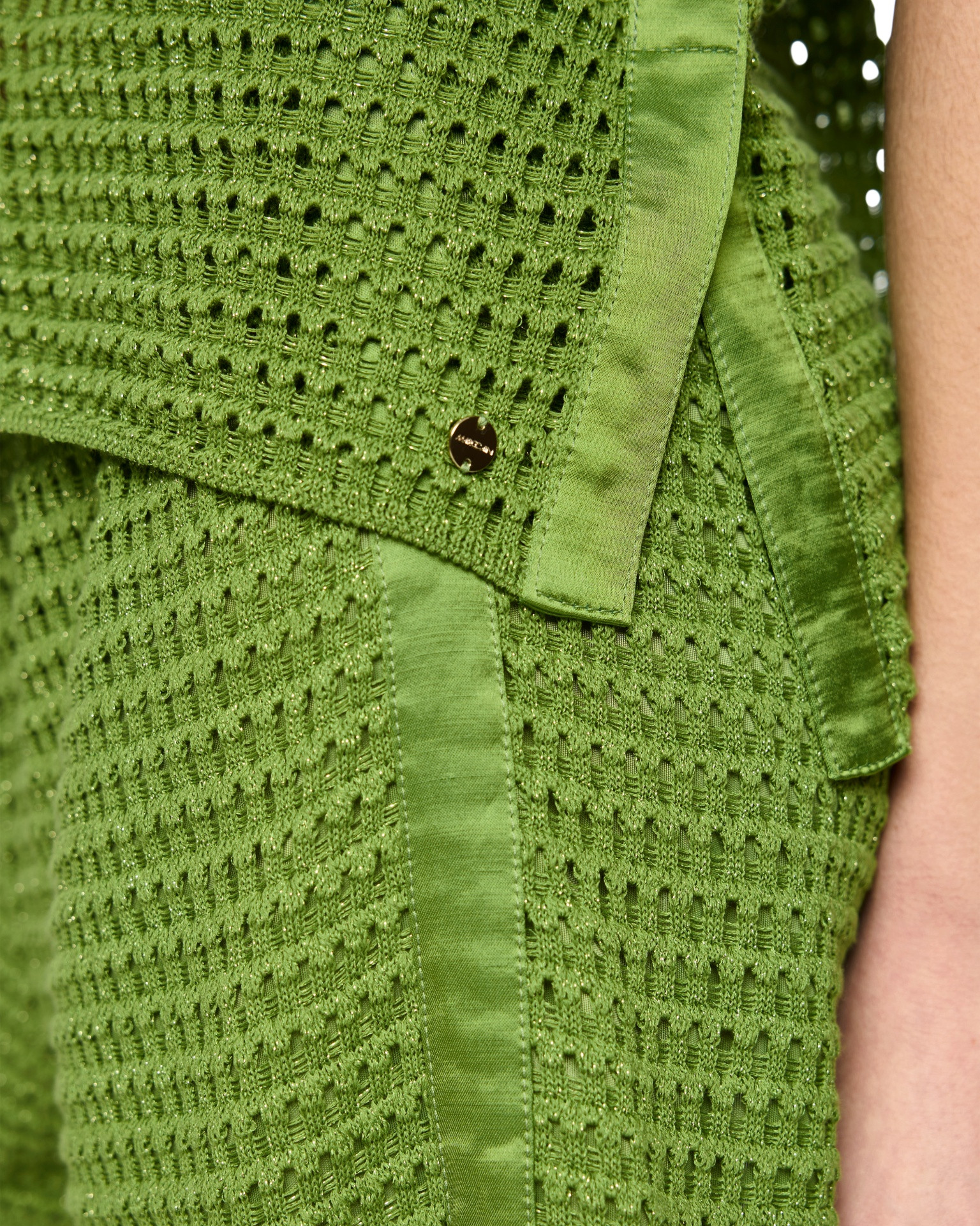 green, knit, mesh, wrap, fabric