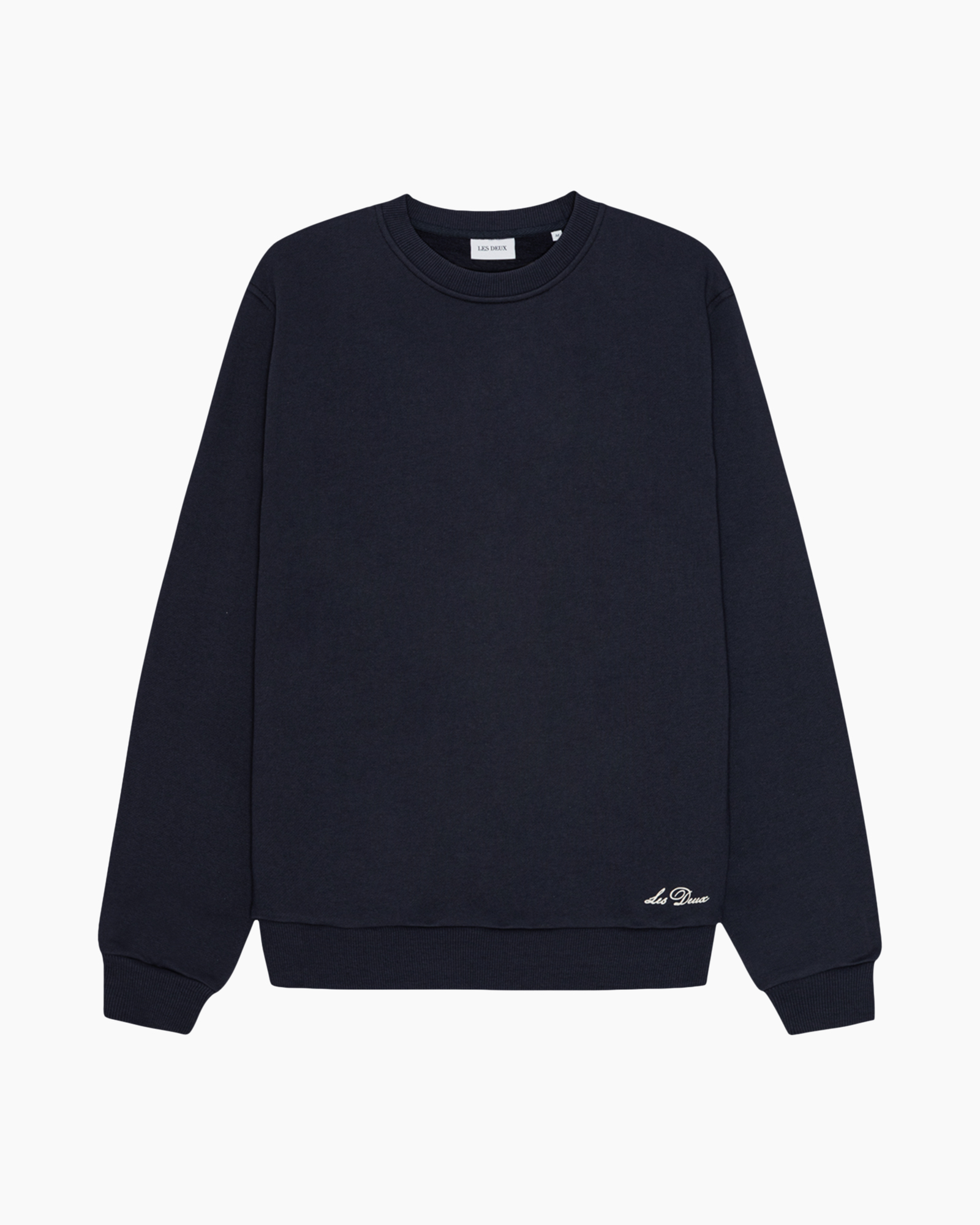 sweatshirt, navy, crewneck, long-sleeve, logo-contrast