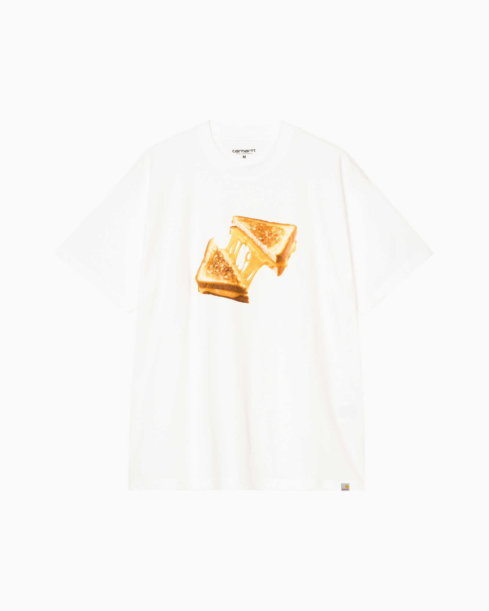 tshirt, graphic, short sleeve, white, toast