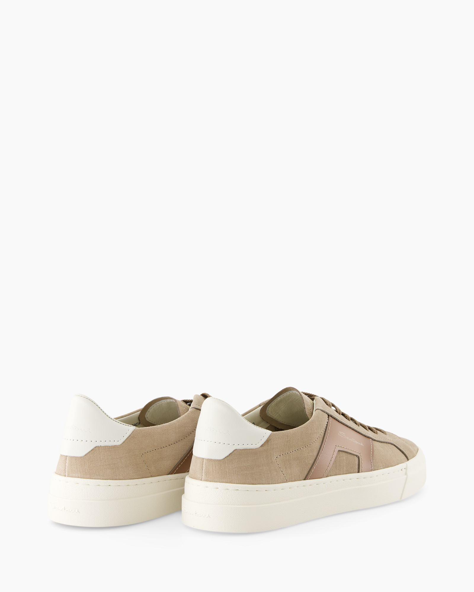 sneakers, beige, canvas, low-top, white-trim