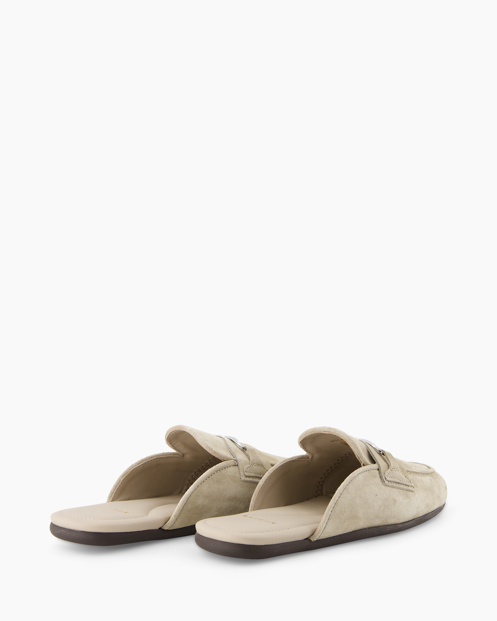slippers, mules, sandals, suede, beige