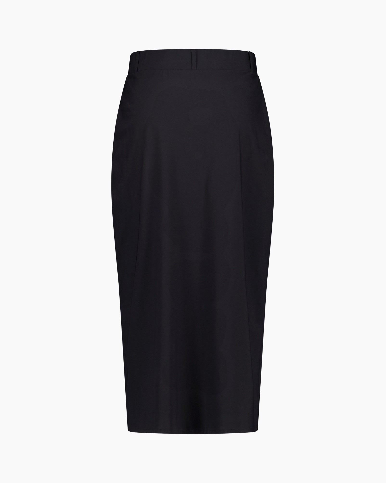 skirt, pencil skirt, black, mid length, solid color