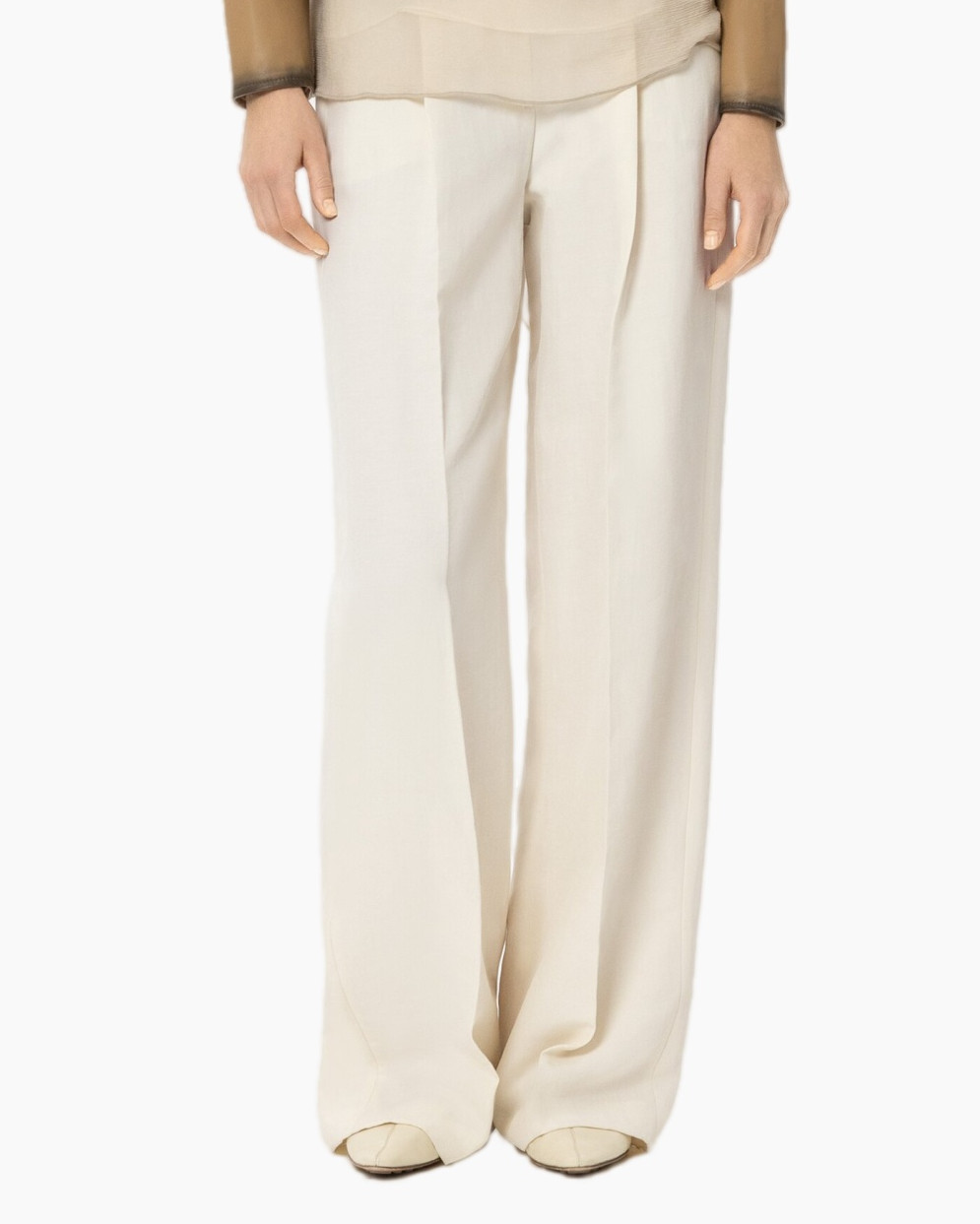 pants, wide-leg, creamy, beige, trousers