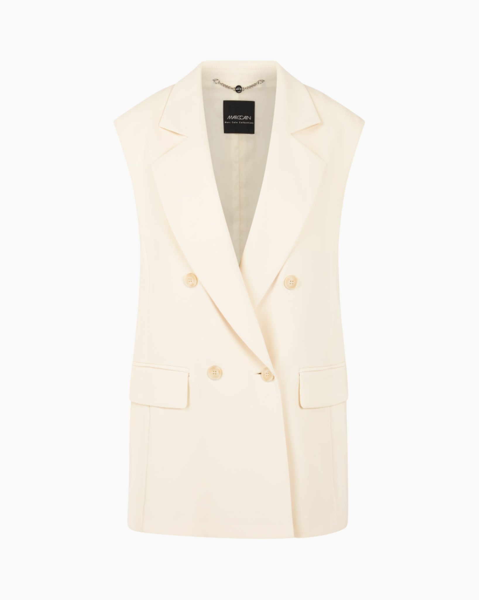 vest, blazer, double-breasted, cream, pockets