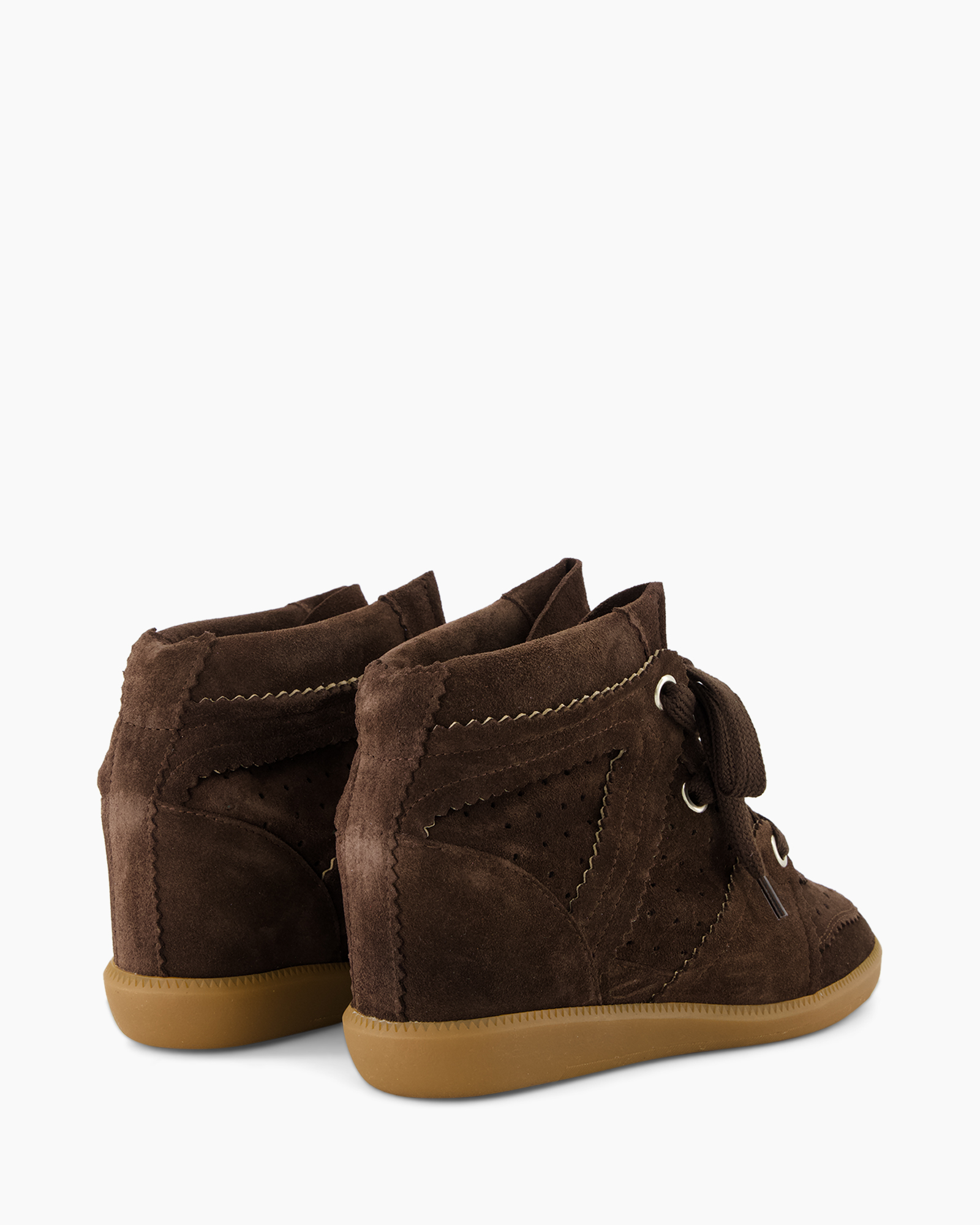 ankle boots, brown suede, lace-up, stitching detail, gum sole