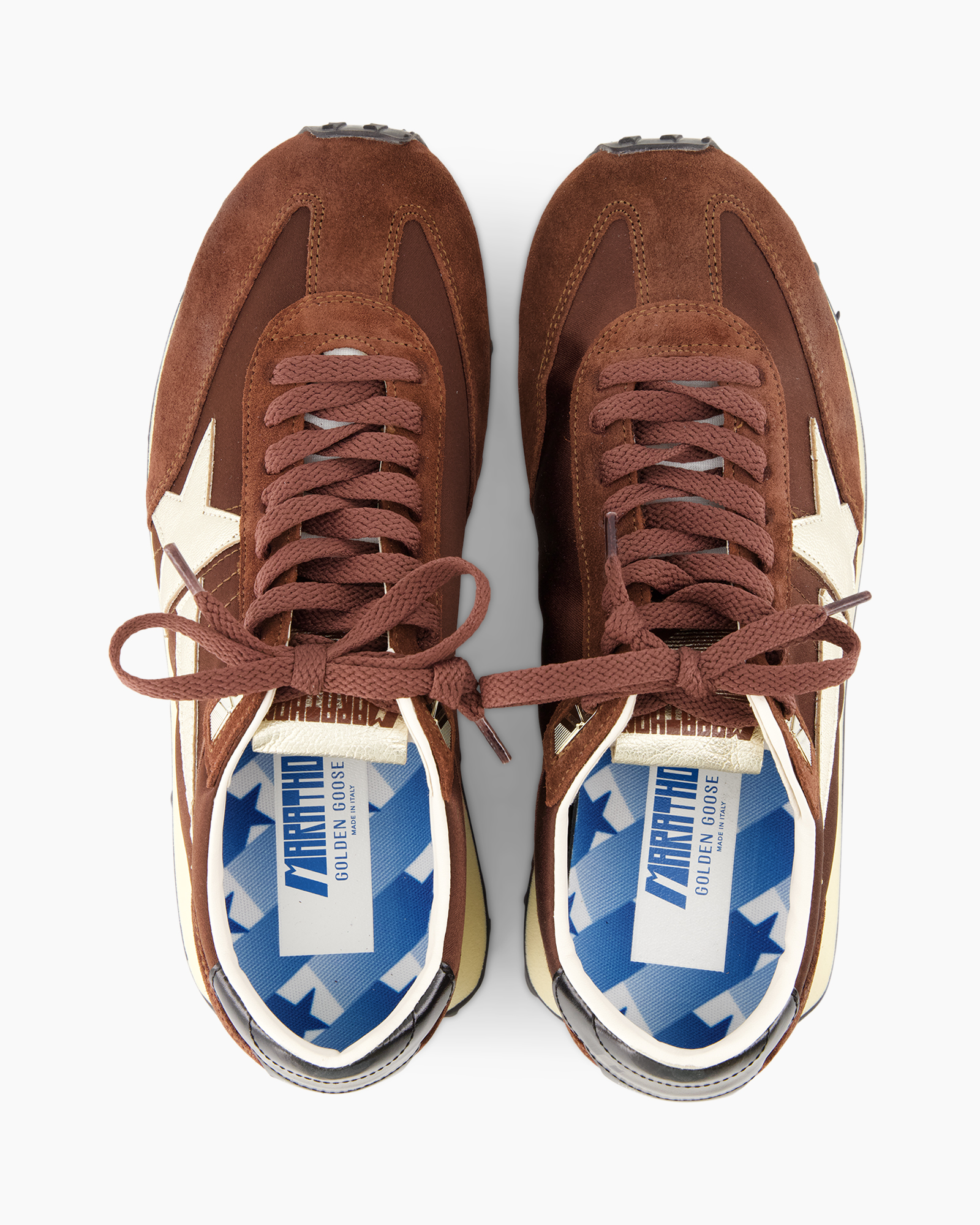sneakers, brown, suede, laces, stars