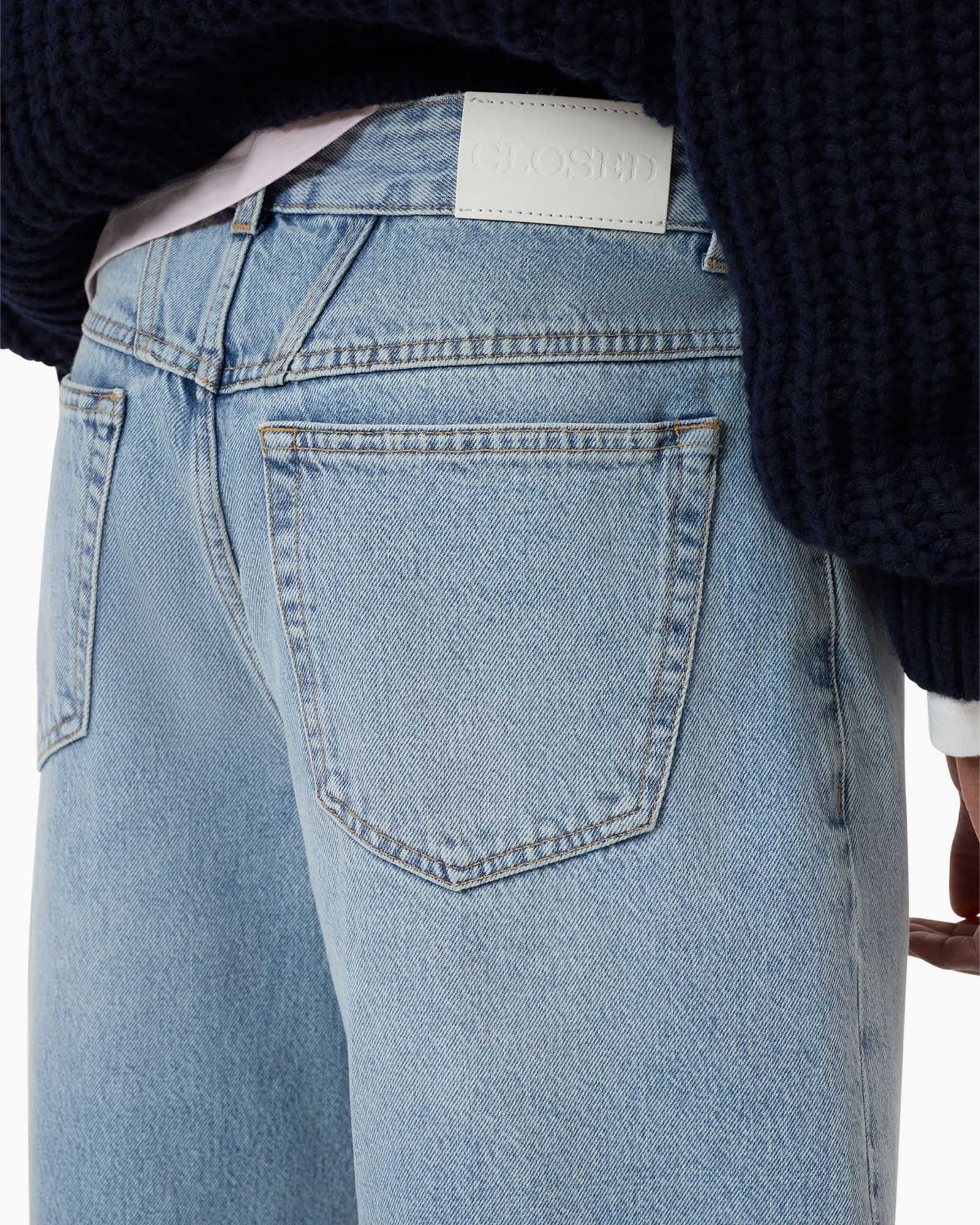 jeans, denim, back pocket, light blue, waist jeans
