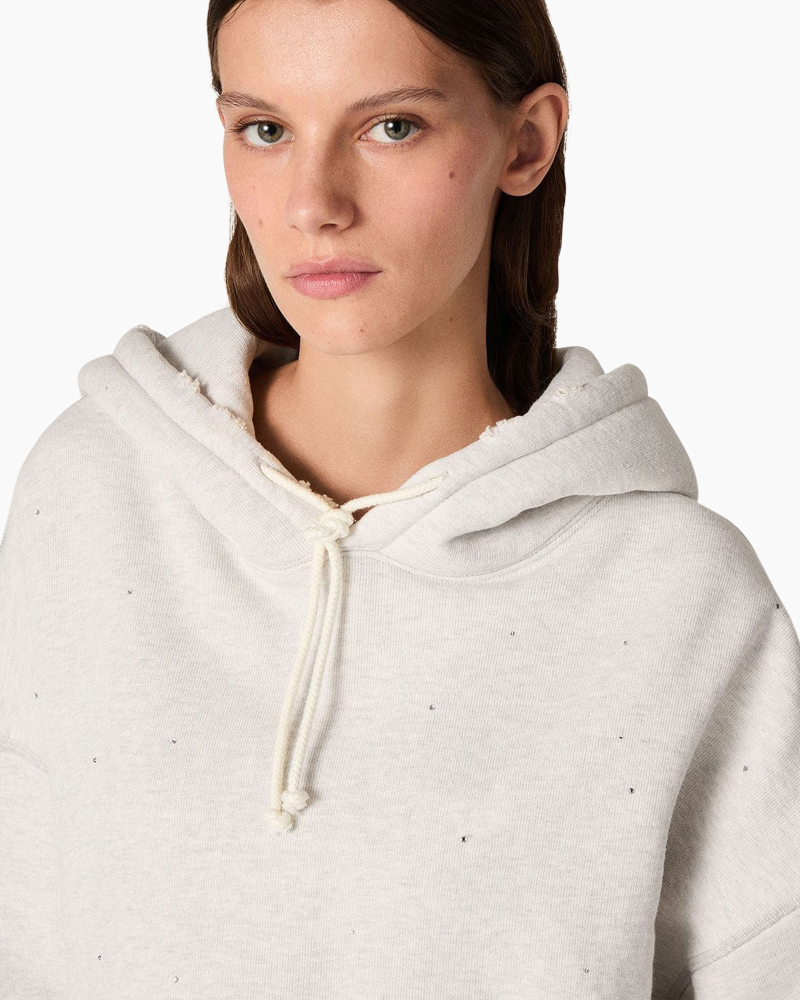 hoodie, hooded sweatshirt, light grey, drawstring, plain