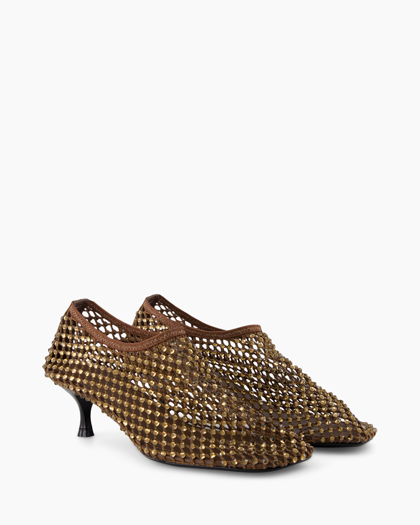 mules, heels,  mesh, gold, spiked?