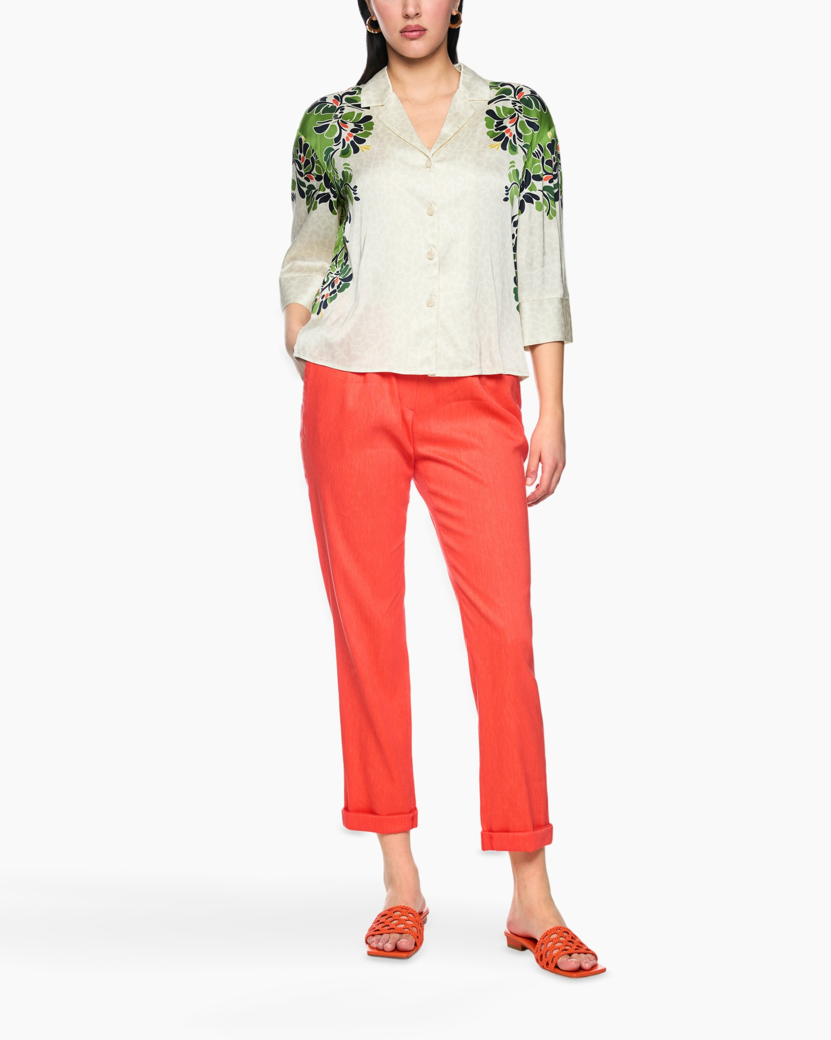 top, blouse, printed, long-sleeve, pants, not allowed