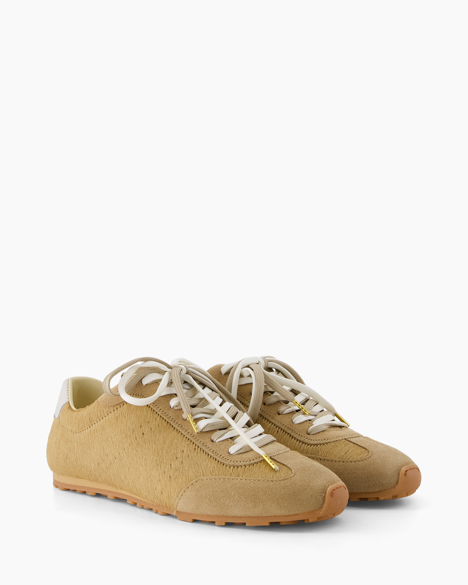 sneakers, beige, suede, laces, treaded sole