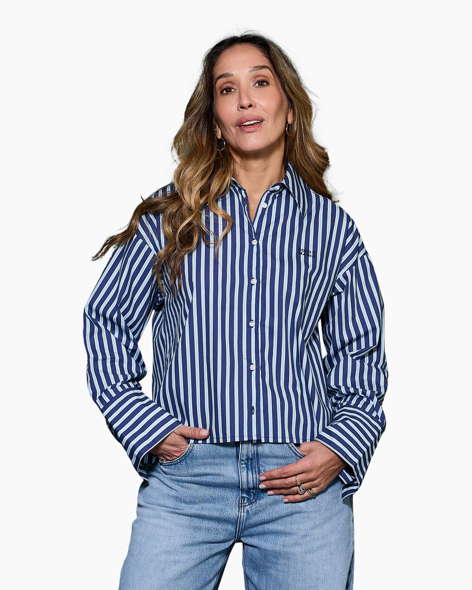 Blouse La Camissa Classi Blauw