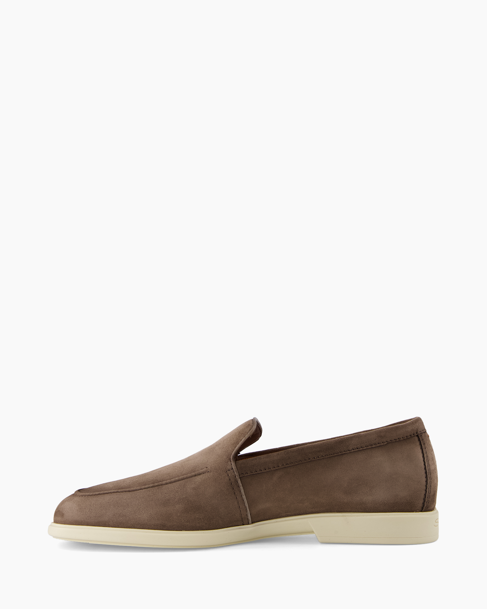 loafer, slip-on, brown,  suede, sole