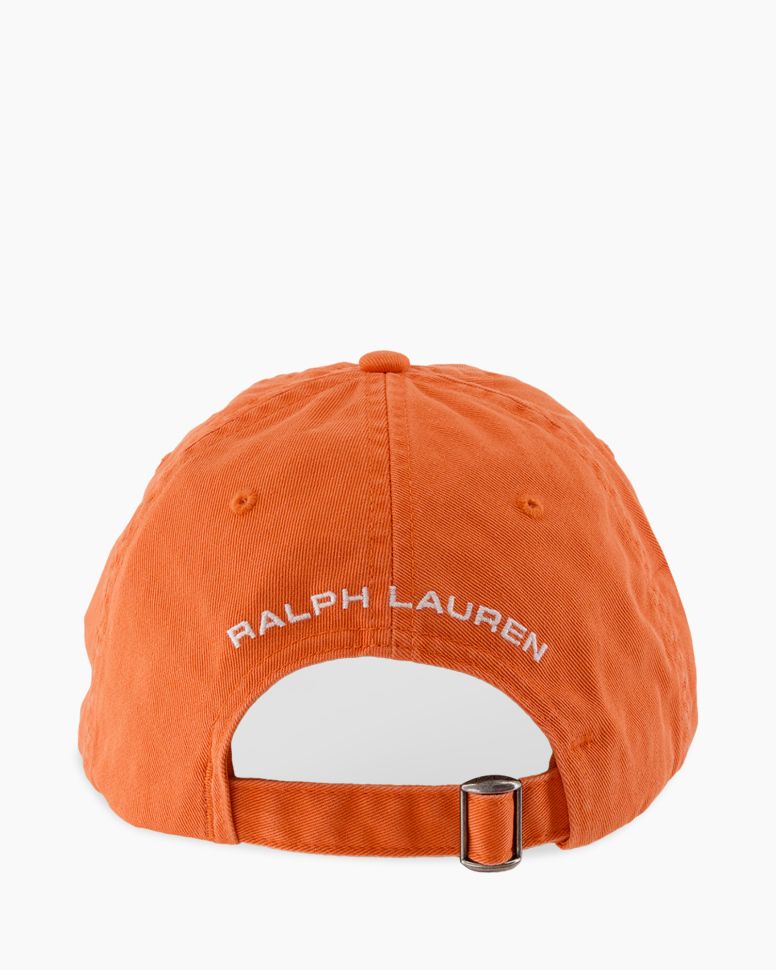 baseball cap, orange, logo text, american flag, adjustable cap