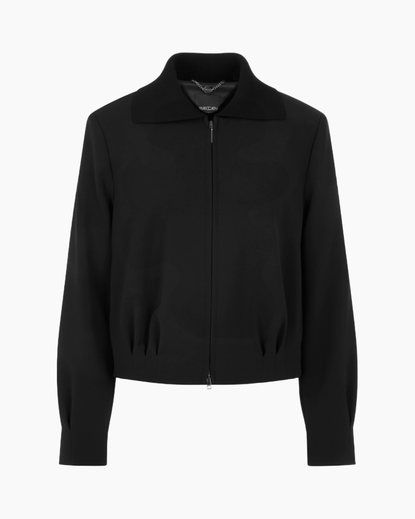 jacket, zipper, black, collar, longsleeve