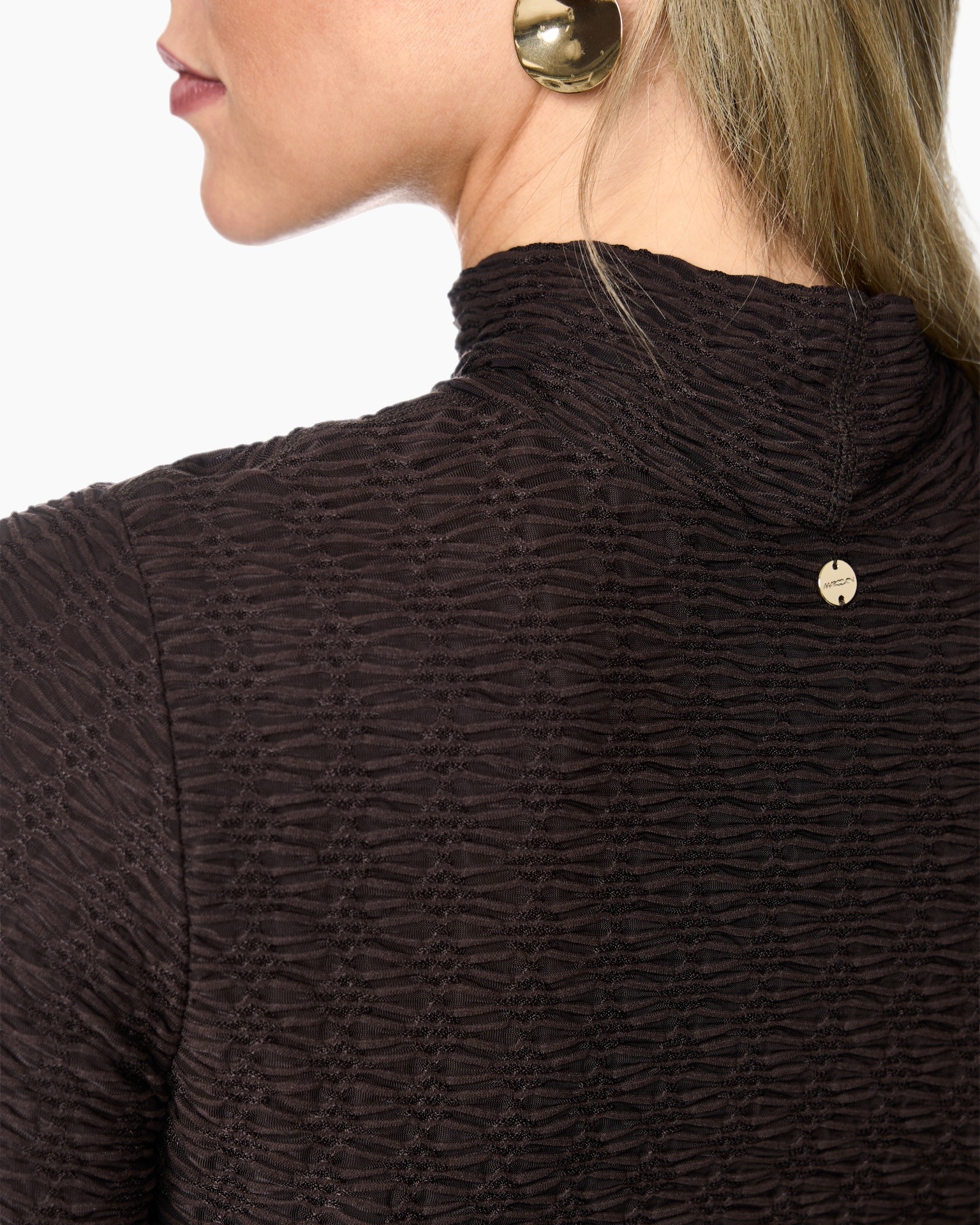 turtleneck, ribbed, brown, top, texture