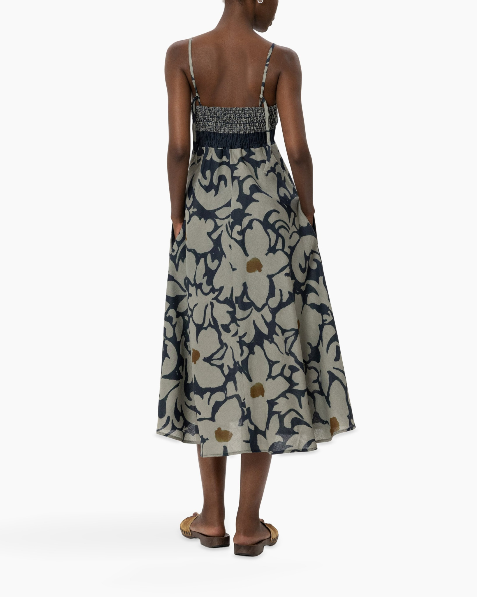 maxi dress, floral print, strap dress, sundress, mid-length