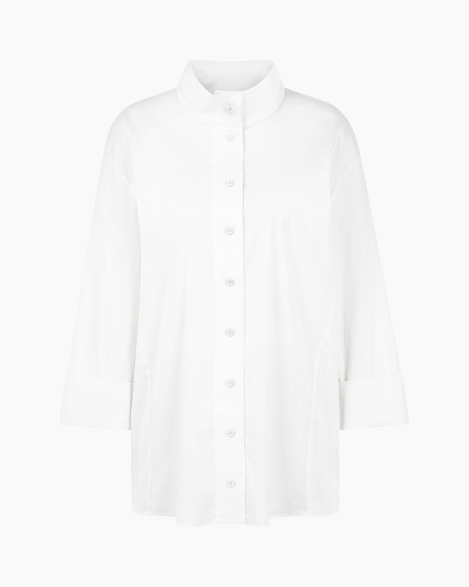 shirt, blouse, button-down, white, collarless?