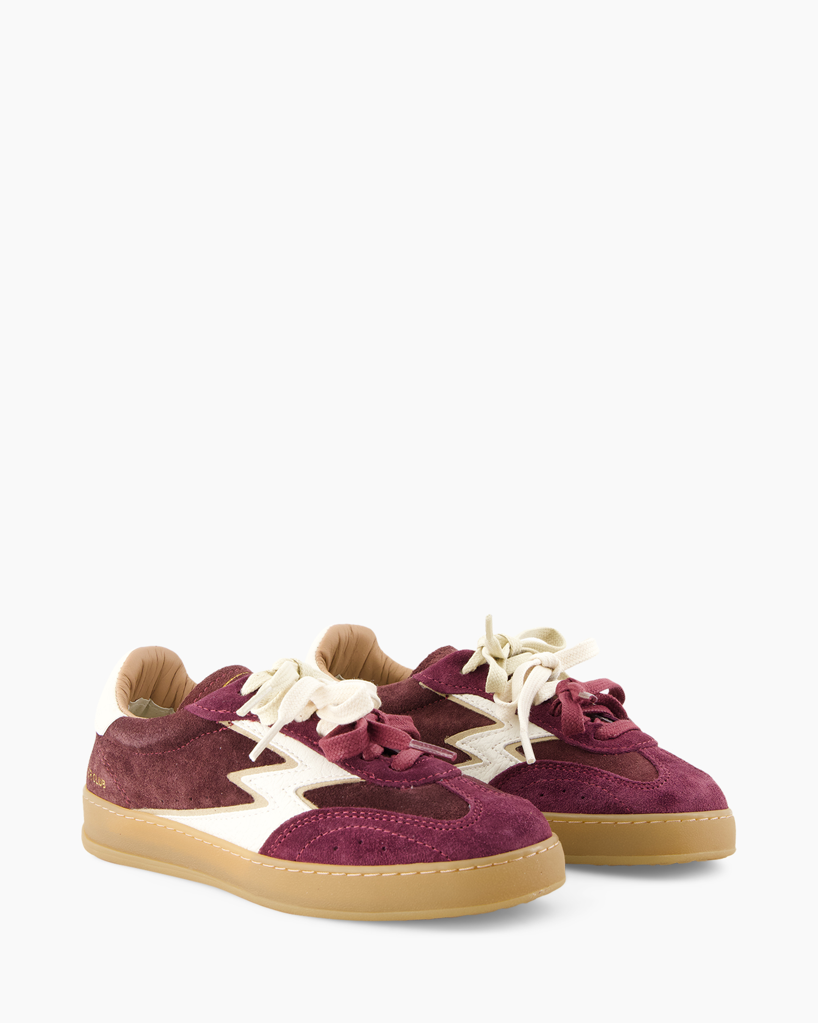 sneaker, athletic shoe, suede, brown, gum sole
