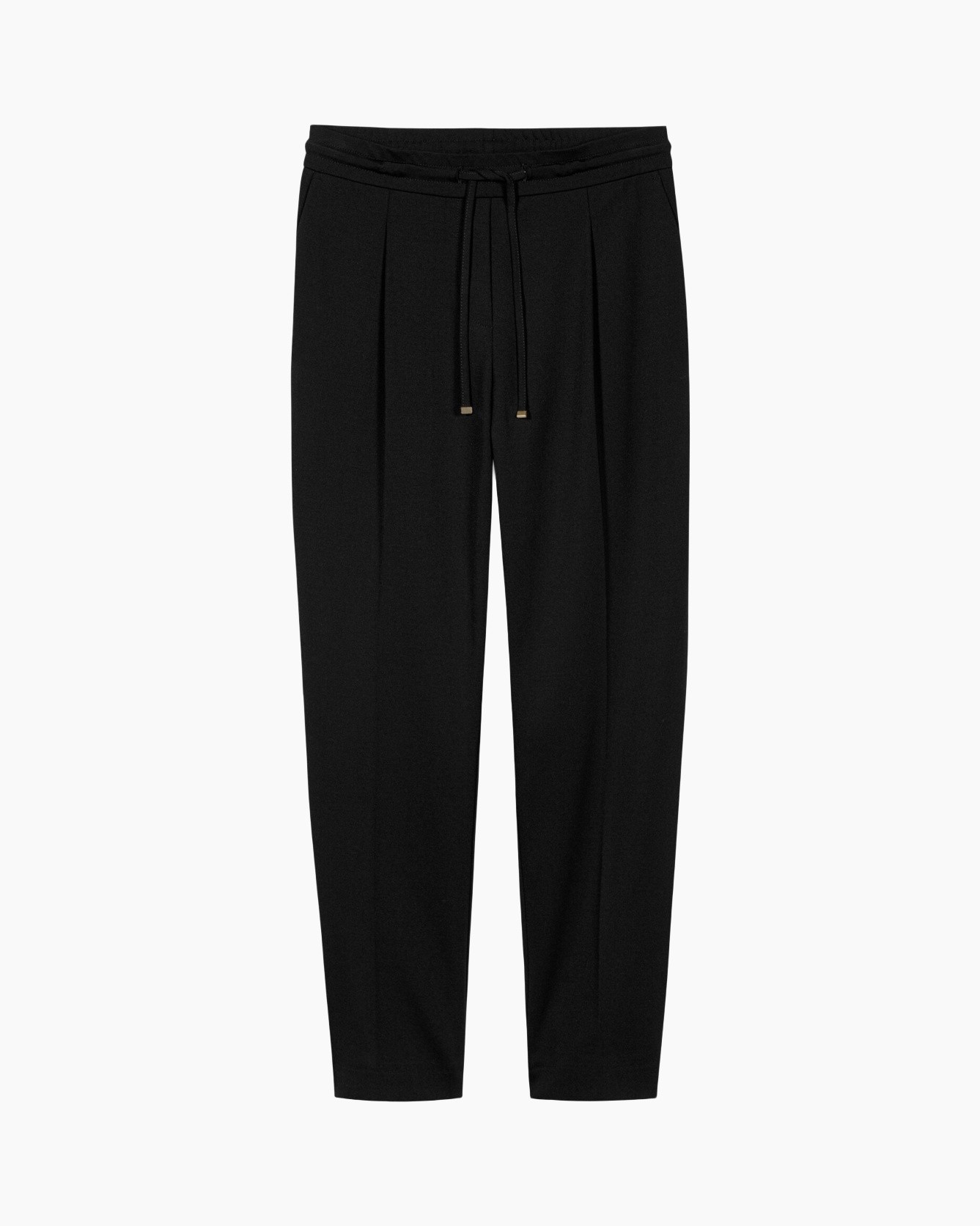 pants, trousers, drawstring, black, casual
