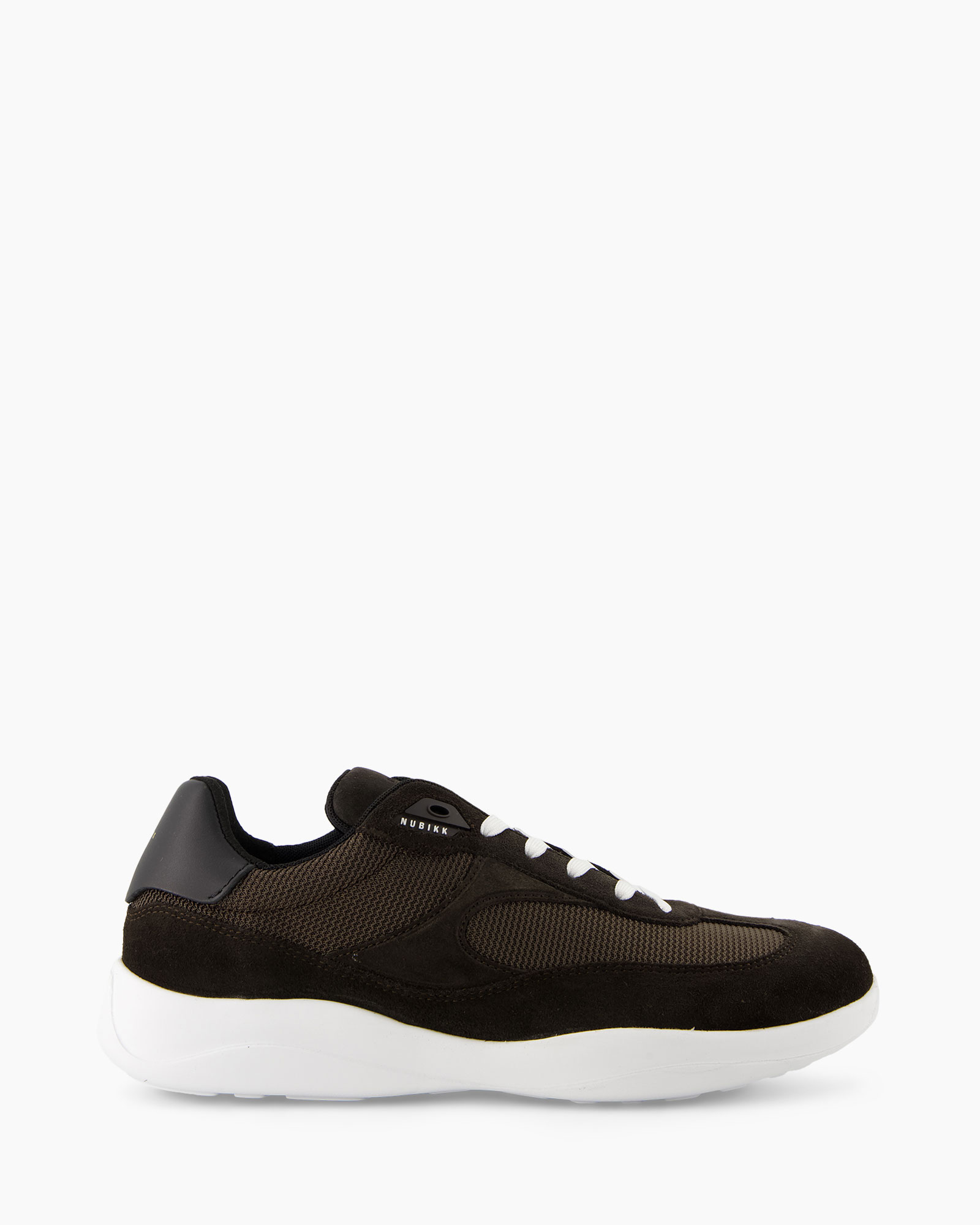 sneaker, black, mesh, white sole, low-cut
