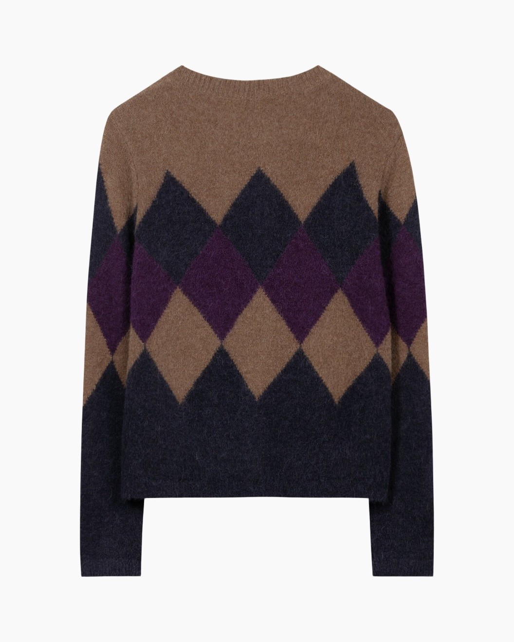 argyle, sweater, knit, multicolor, pullover